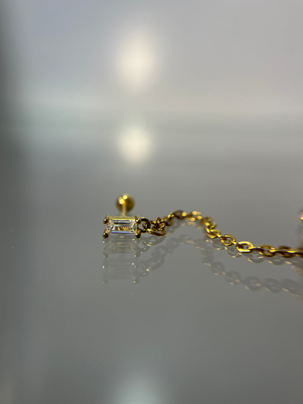 Piercings cadena colgante (cierre plano)
