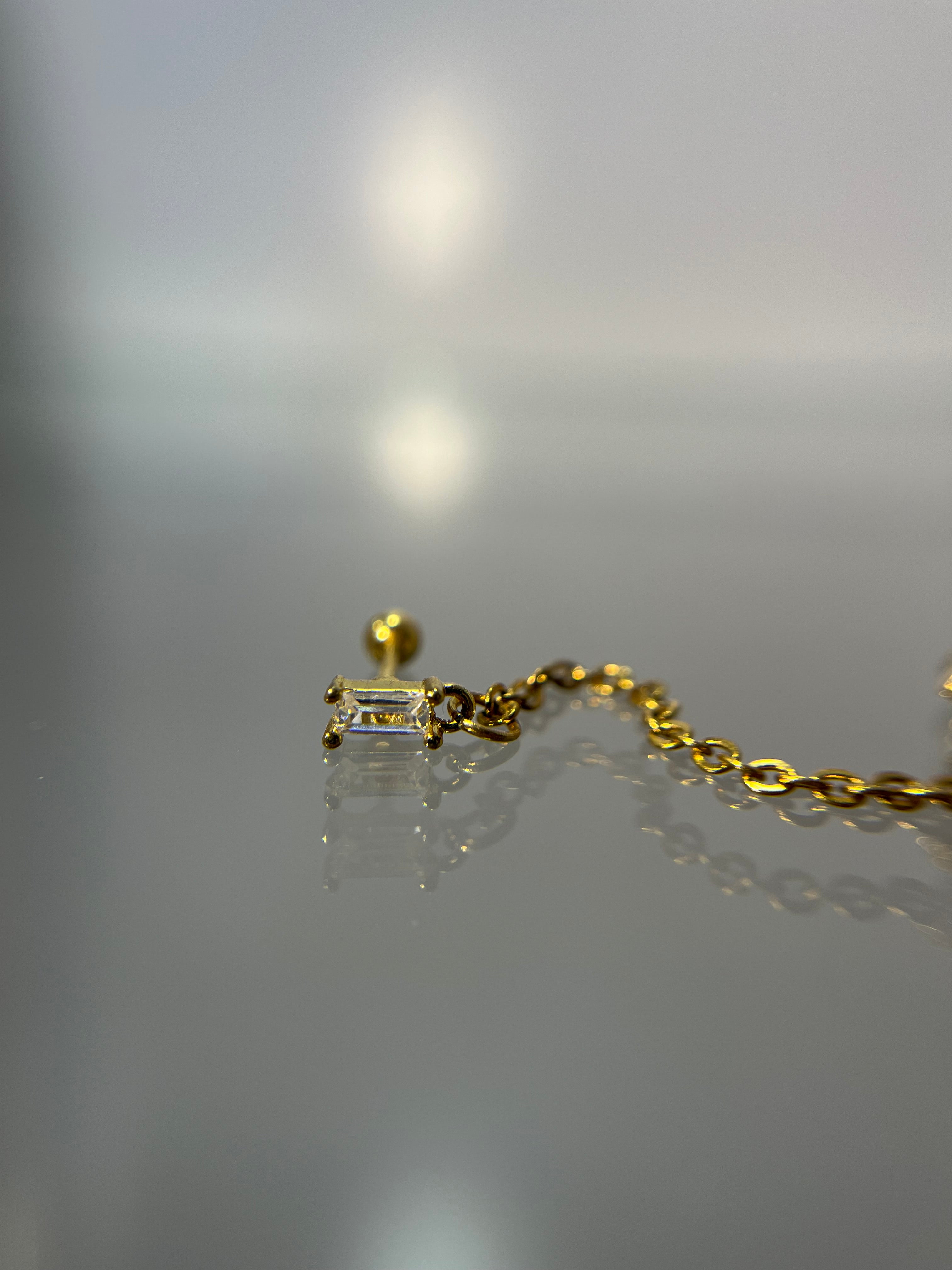 Piercings cadena colgante (cierre plano)