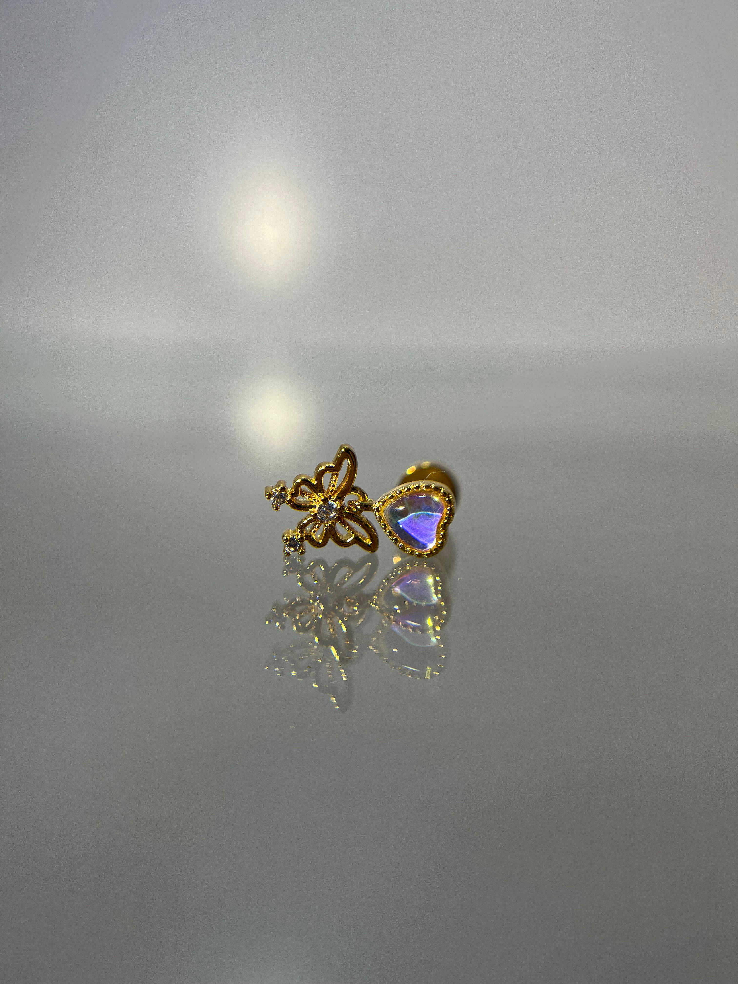 Piercings mariposa(cierre esfera)
