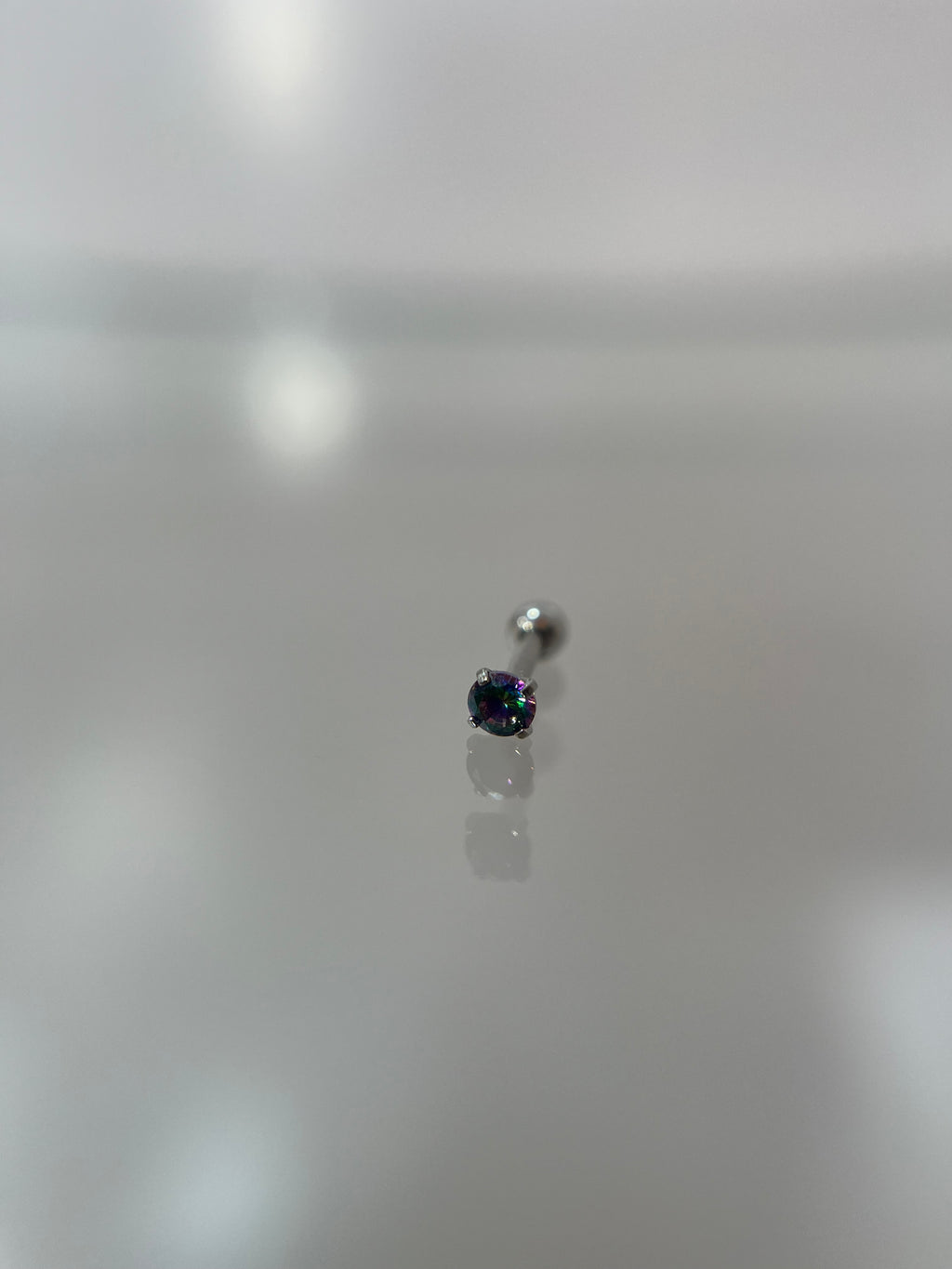 Piercings con cristal tornasol (cierre esfera)