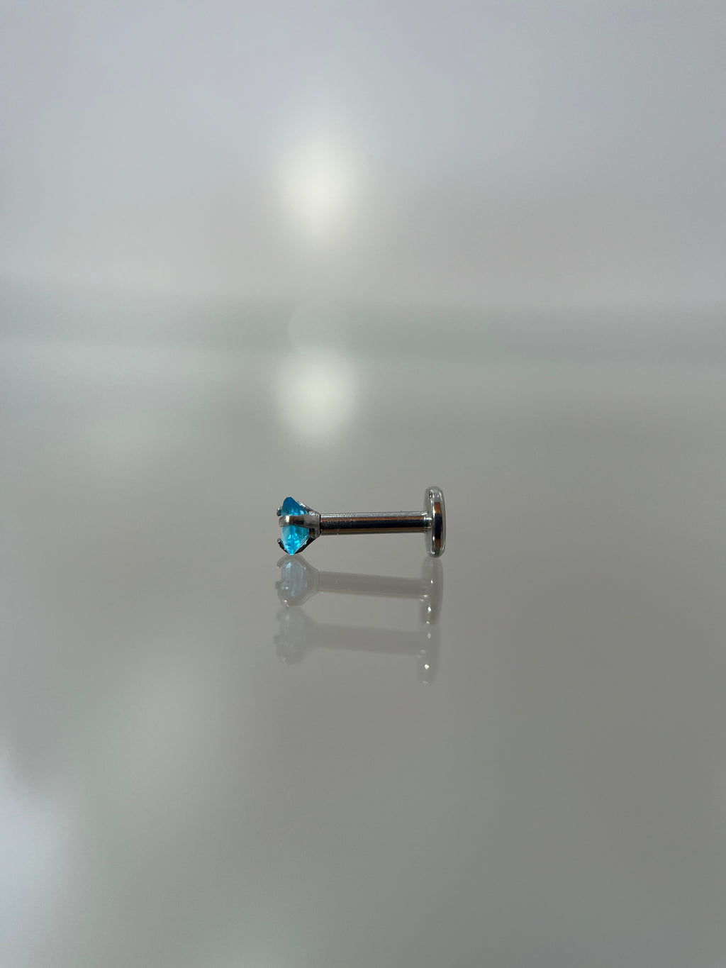 Piercings Cristal Azul (cierre plano)
