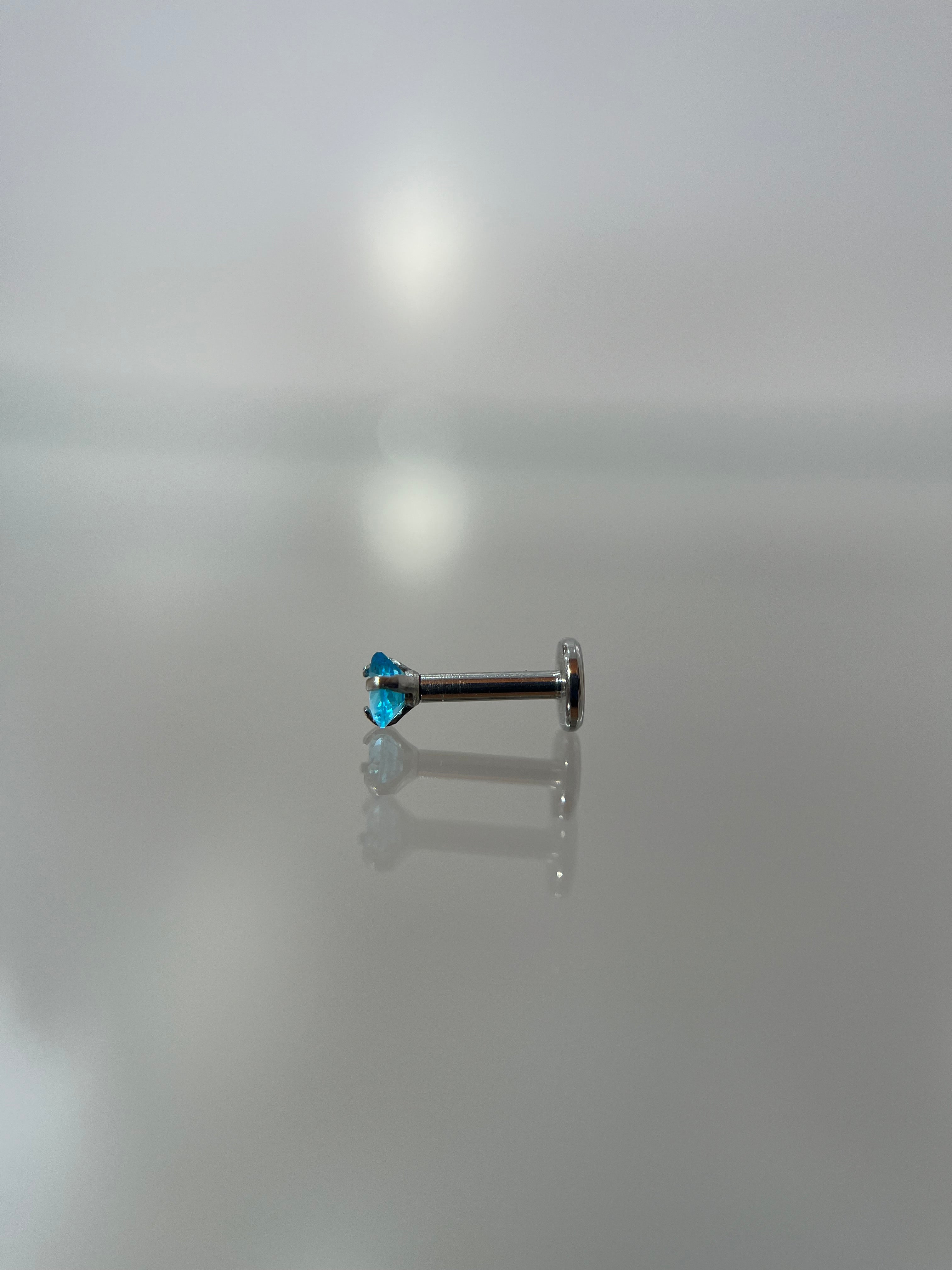 Piercings Cristal Azul (cierre plano)