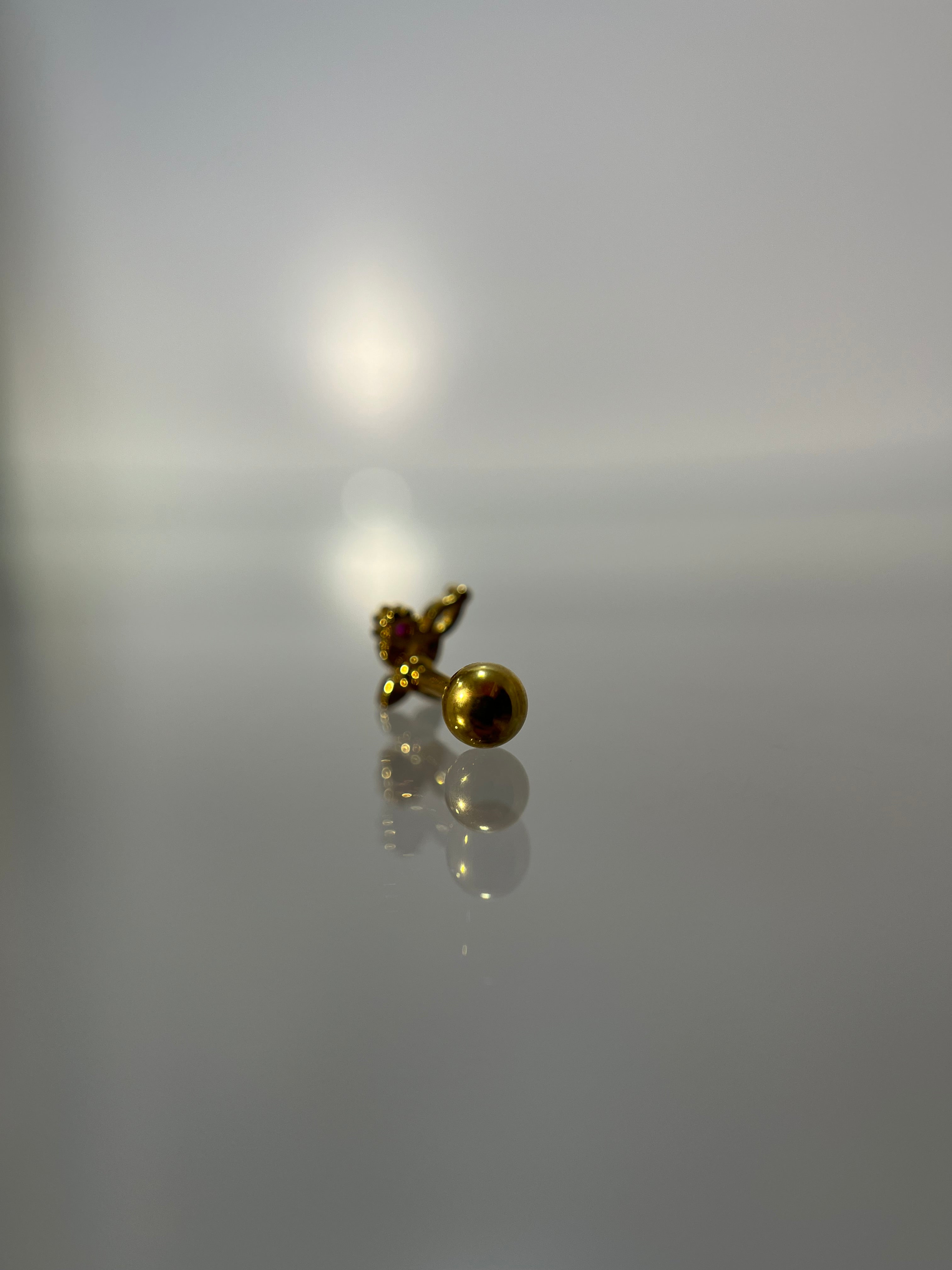 Piercings flores (cierre esfera)