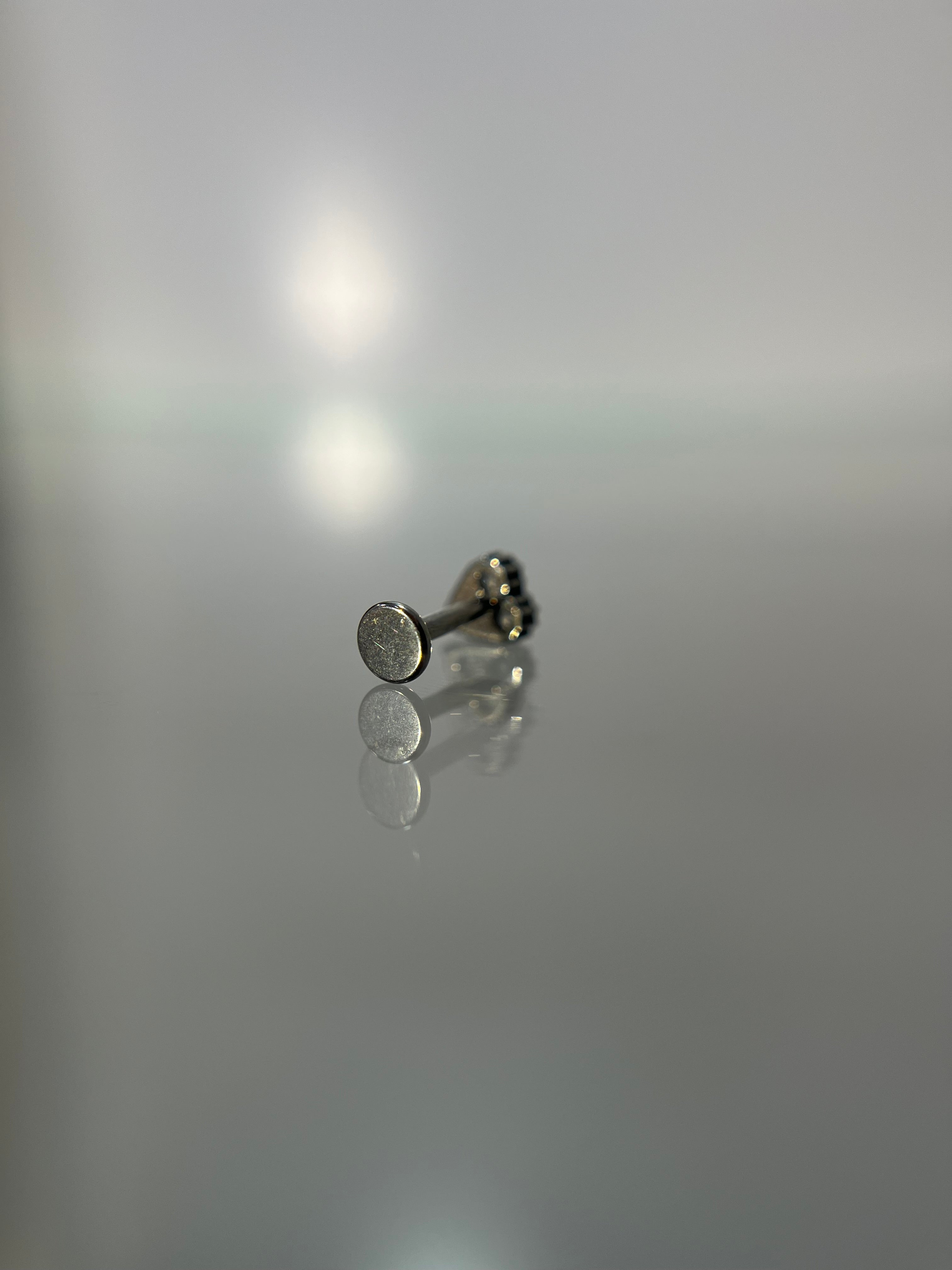 Piercings mini heart diamante (cierre plano)