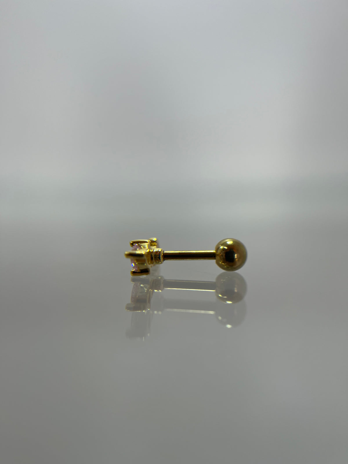 Piercing love titanium dorado (cierre bolilla)