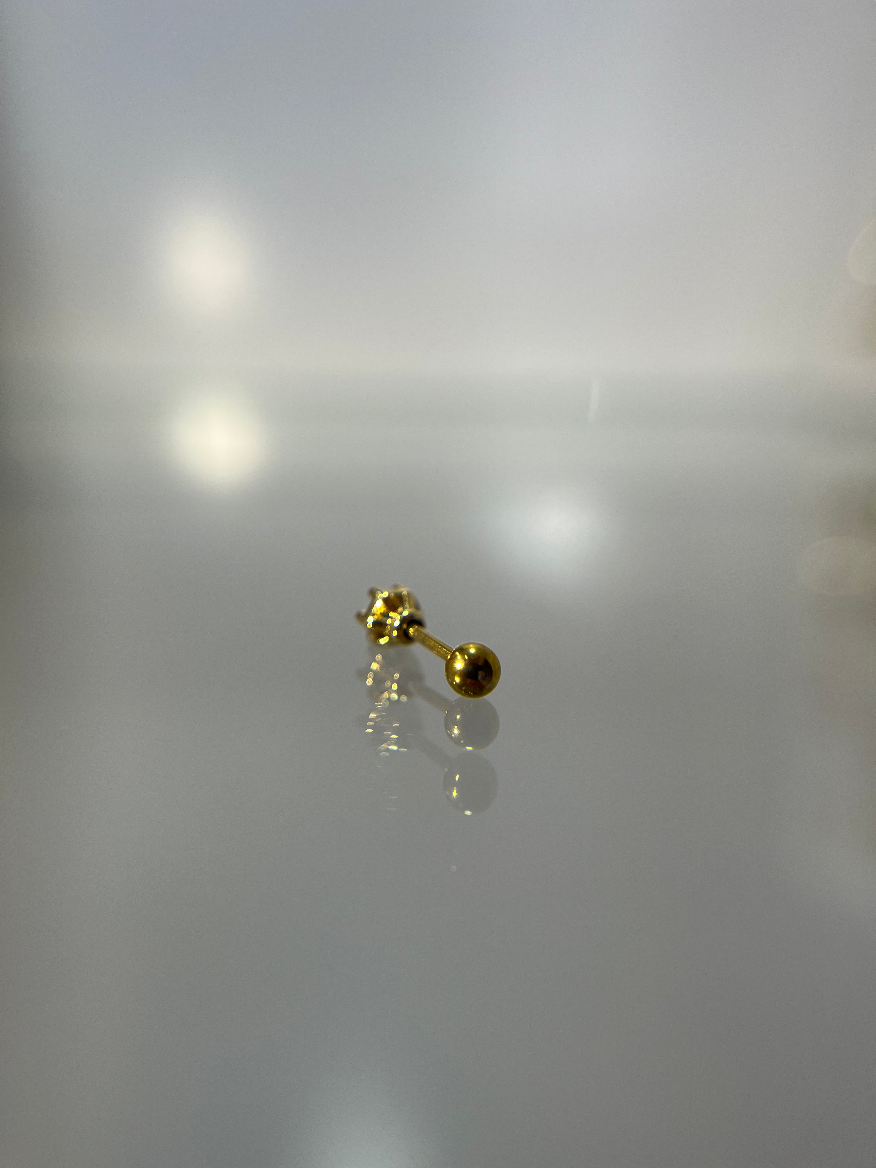 Piercings brillo celeste (cierre esfera)