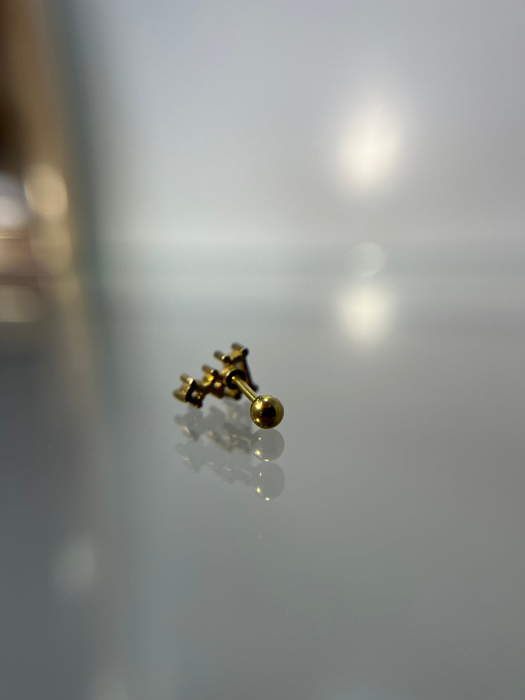 Piercings brillo rectangular (cierre esfera)