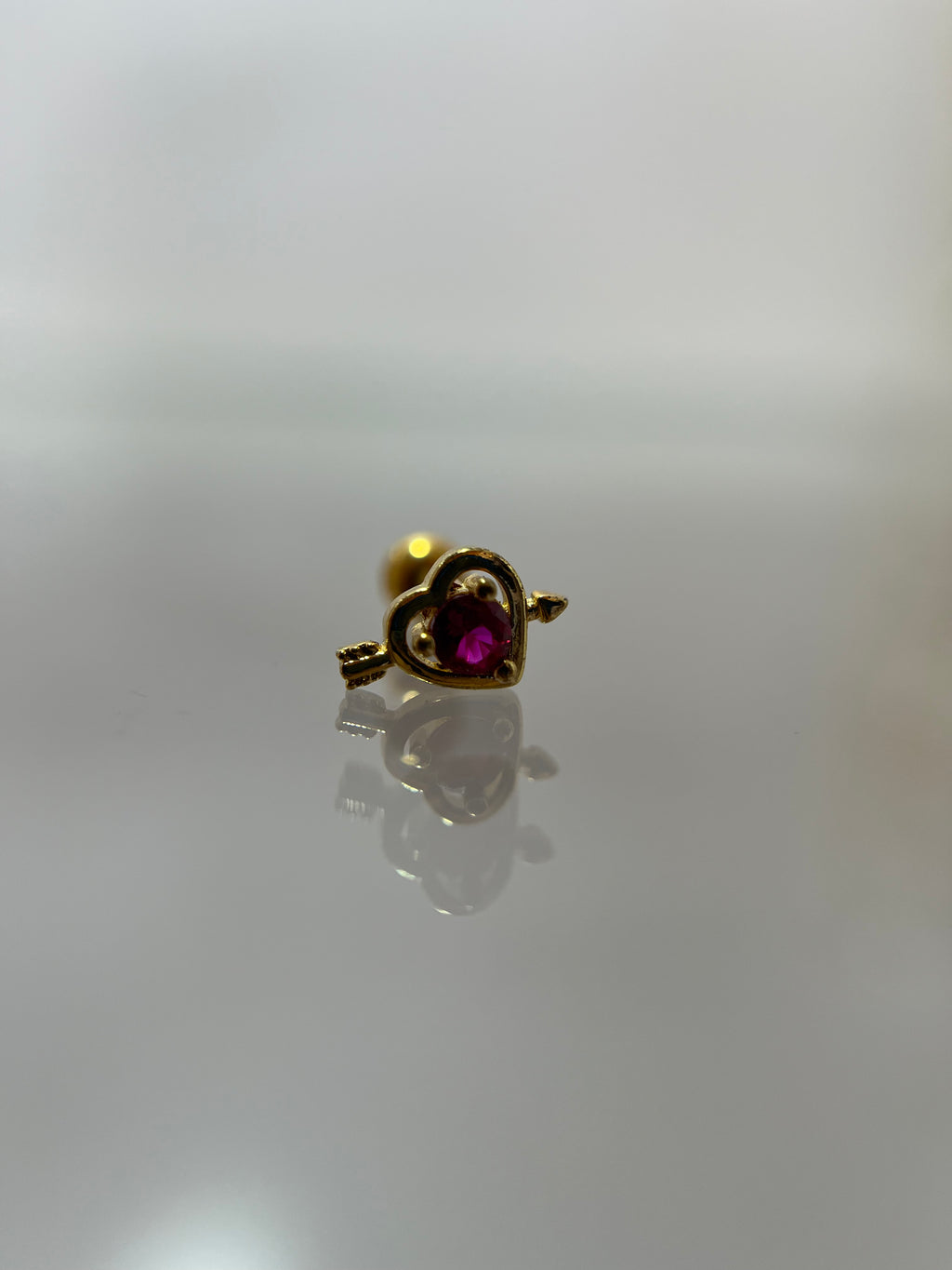 Piercings corazón (cierre esfera)
