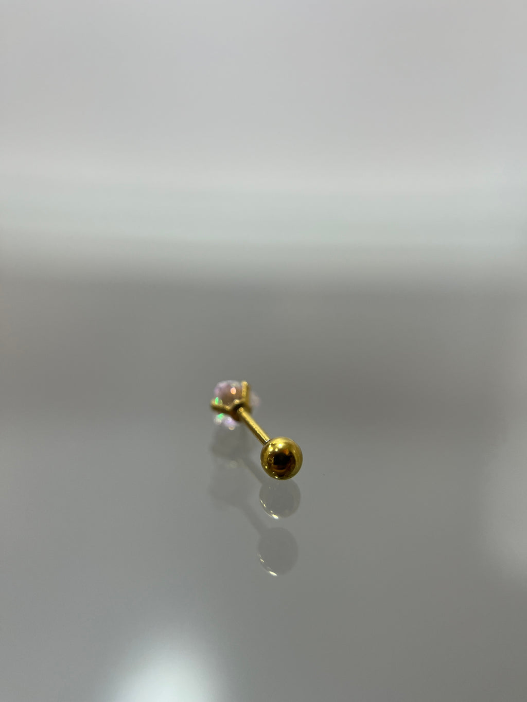 Piercings corazón tornasol (cierre esfera)