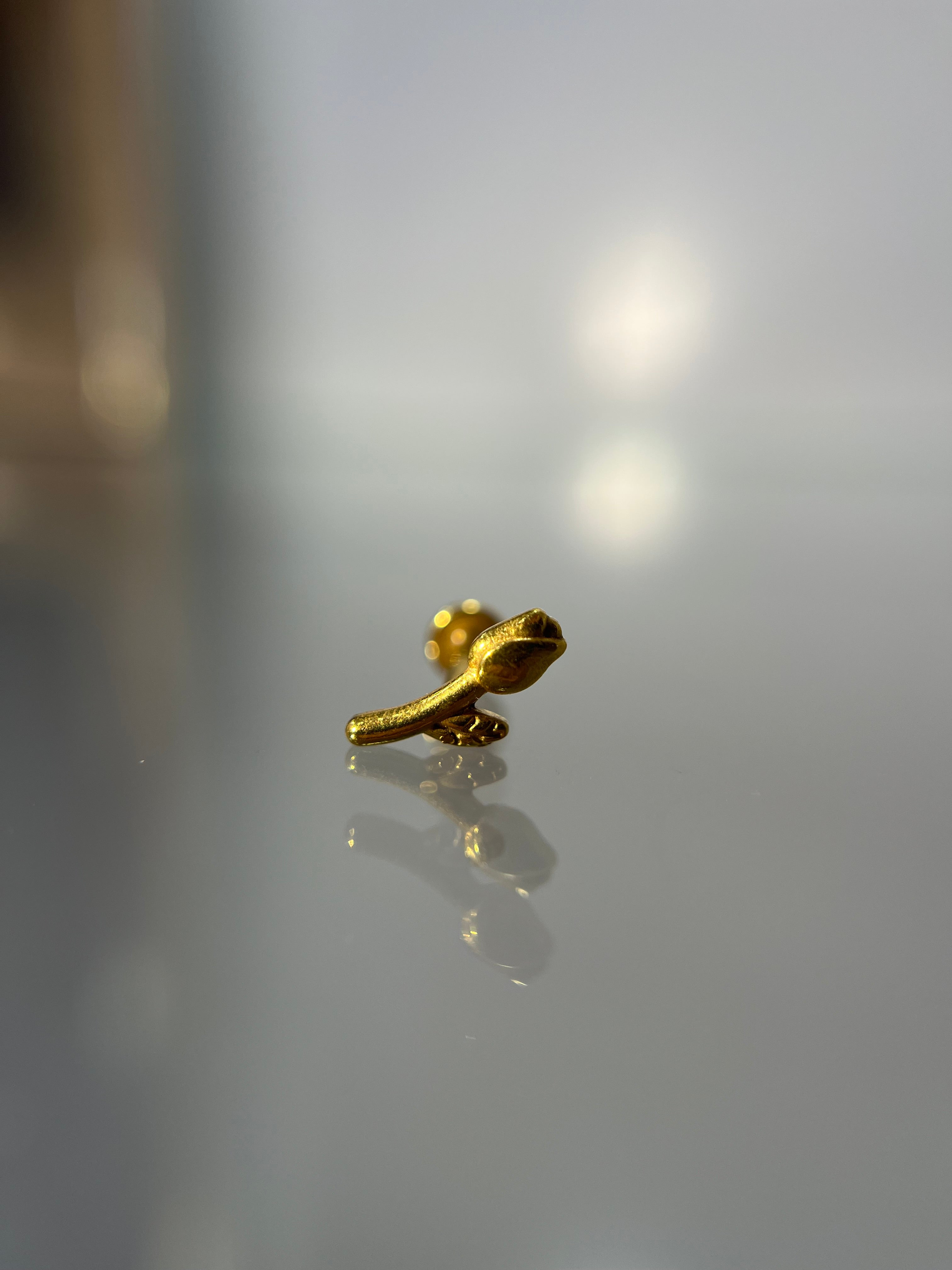 Piercings tulipán (cierre plano)