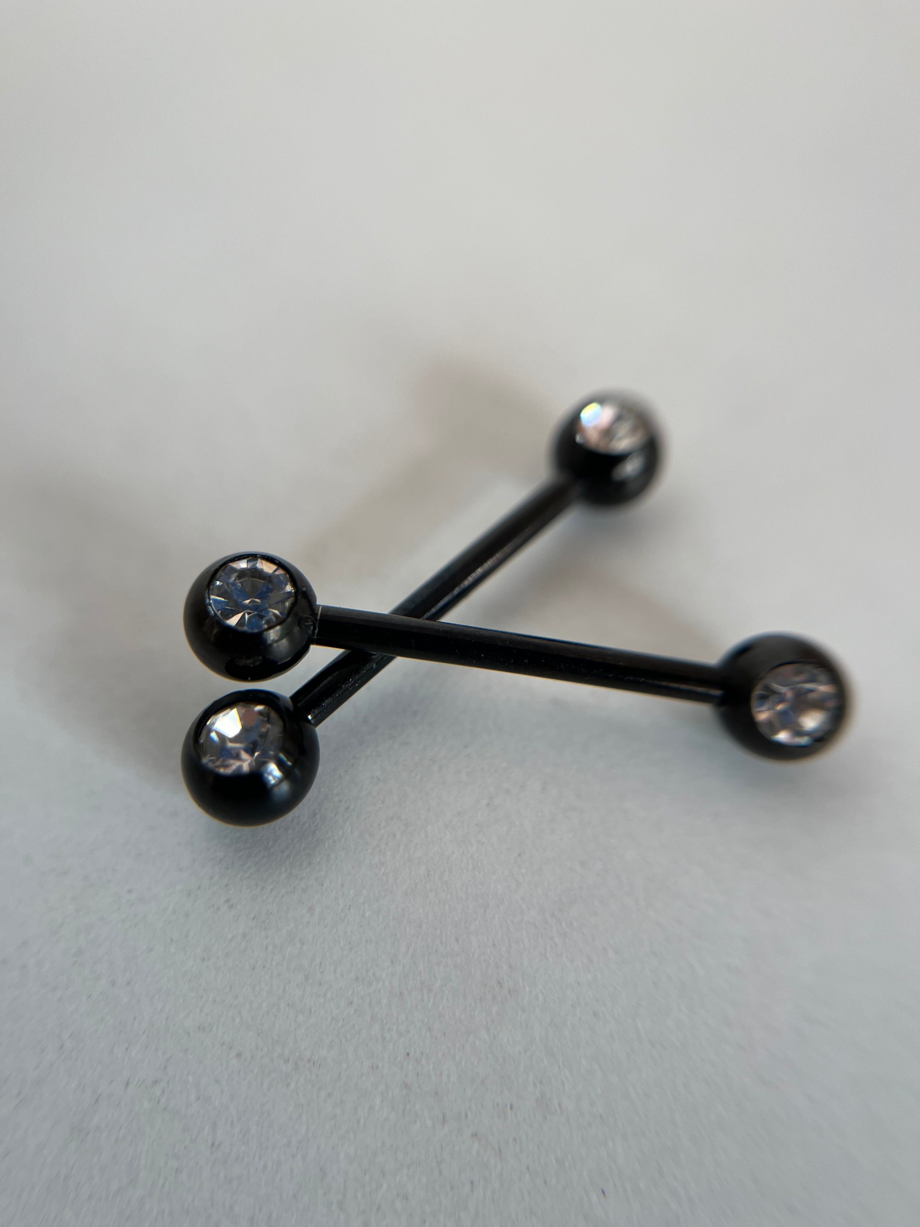 Piercings pezones esfera con diamante