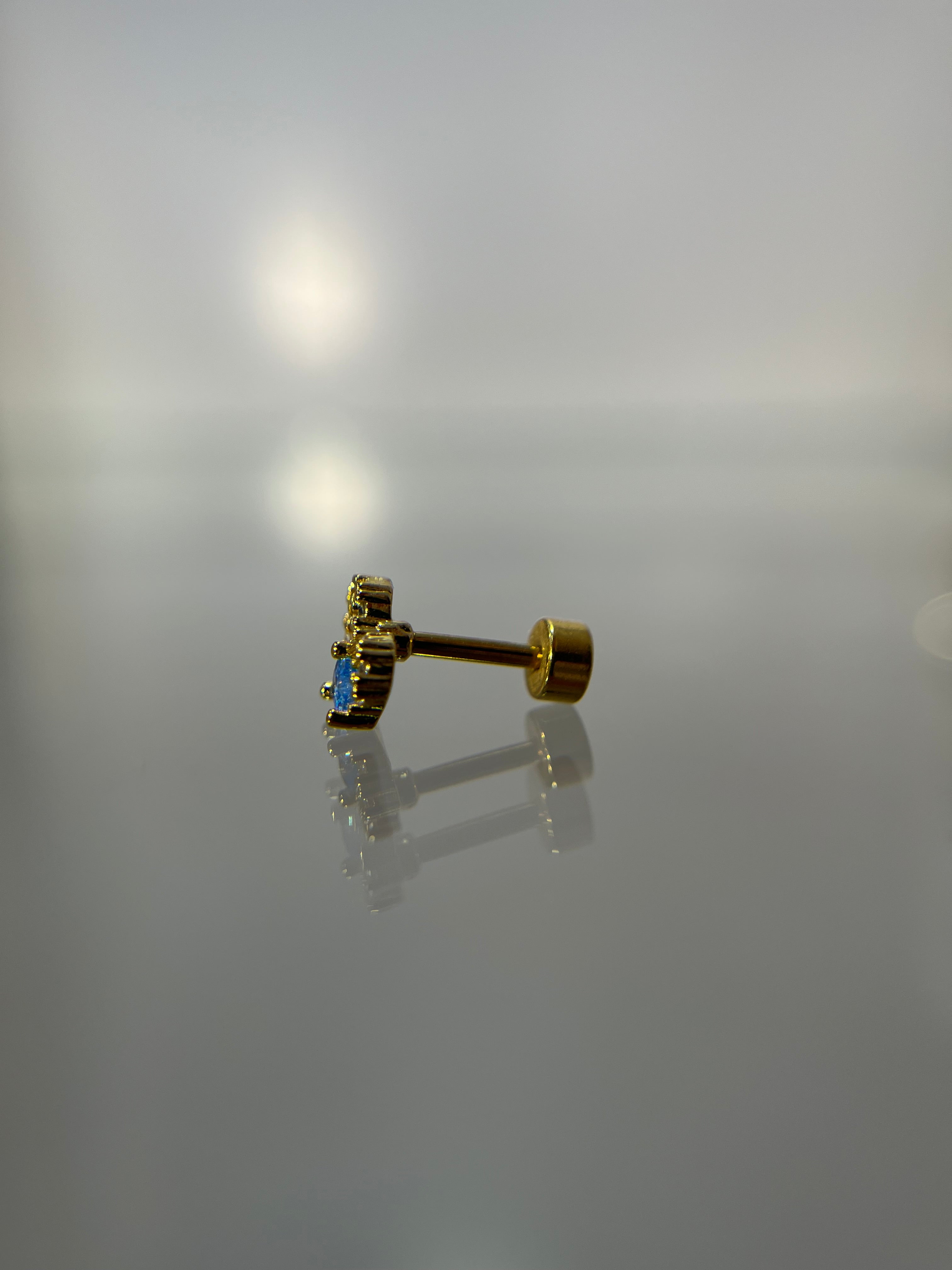 Piercings corazón (cierre plano)