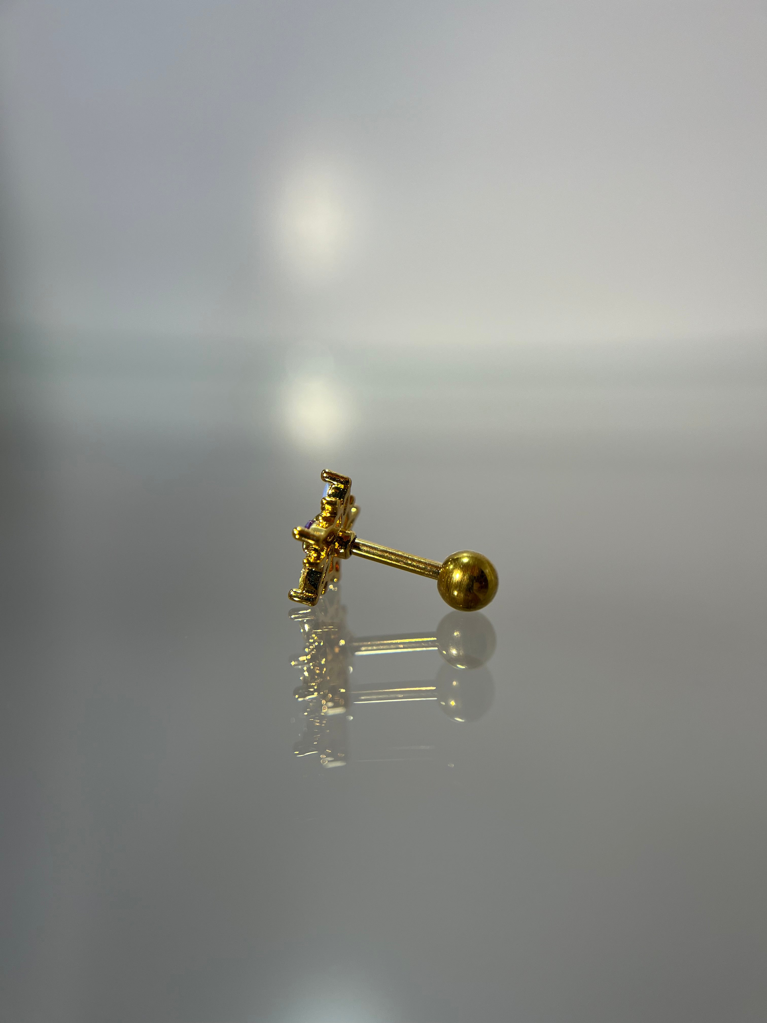 Piercings estrella (cierre esfera)