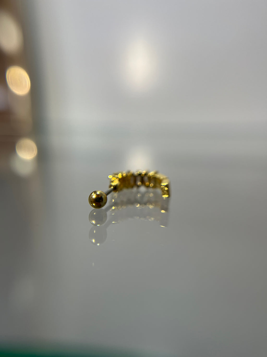 Piercings curvo rectangular (cierre esfera)