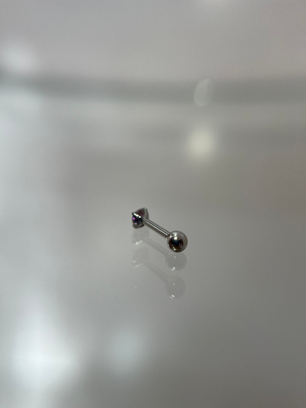 Piercings con cristal tornasol (cierre esfera)