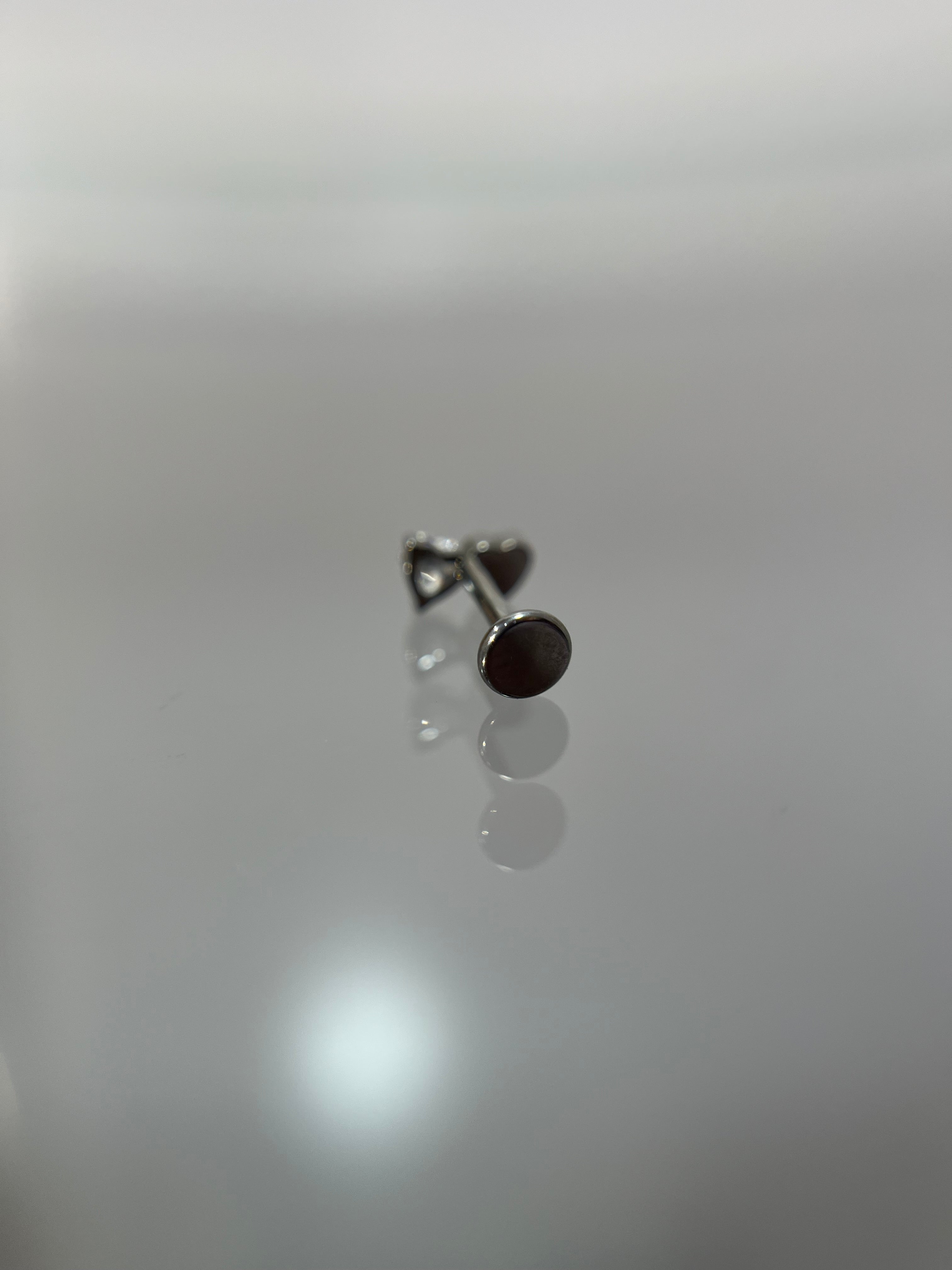 Piercings corazón doble (cierre plano)