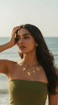 Collar y pulsera dorada