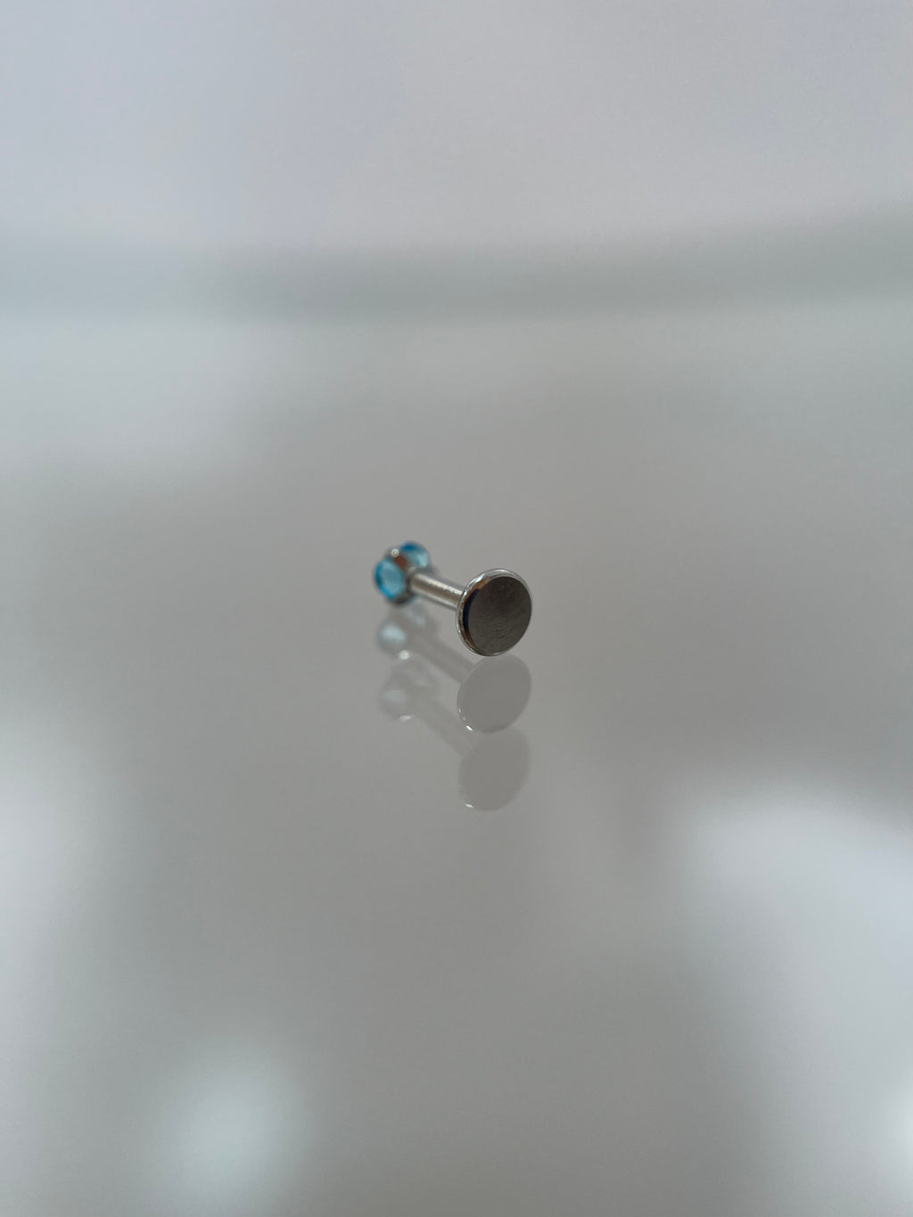 Piercings Cristal Azul (cierre plano)