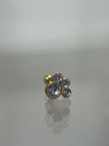 Piercing titanium huella dorado (cierre bolilla)
