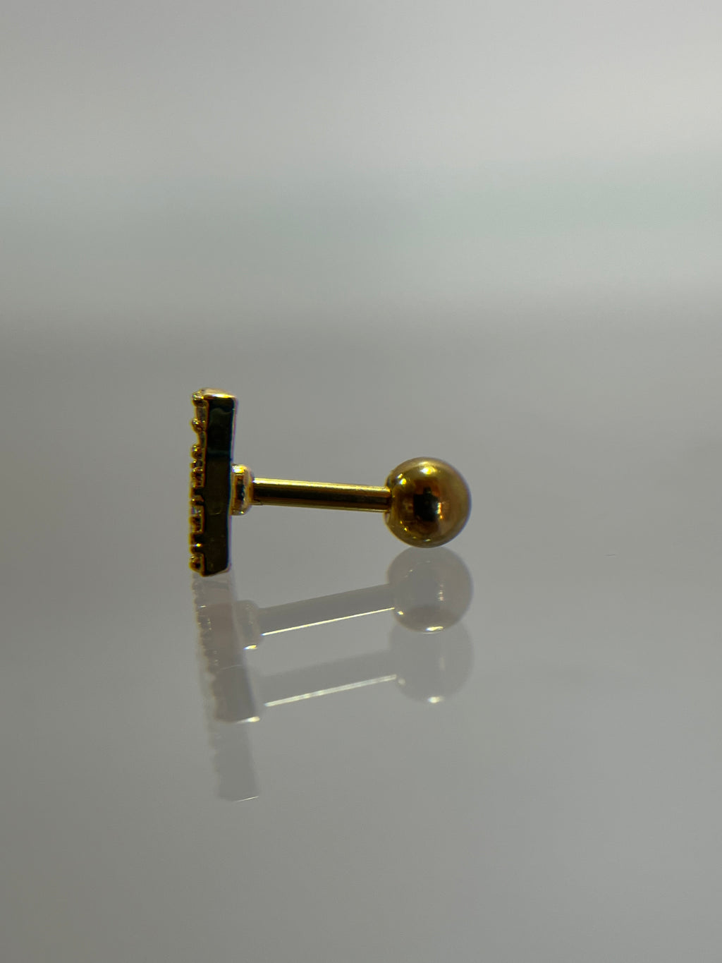 Piercing torre Eiffel titanium dorado (cierre bolilla)