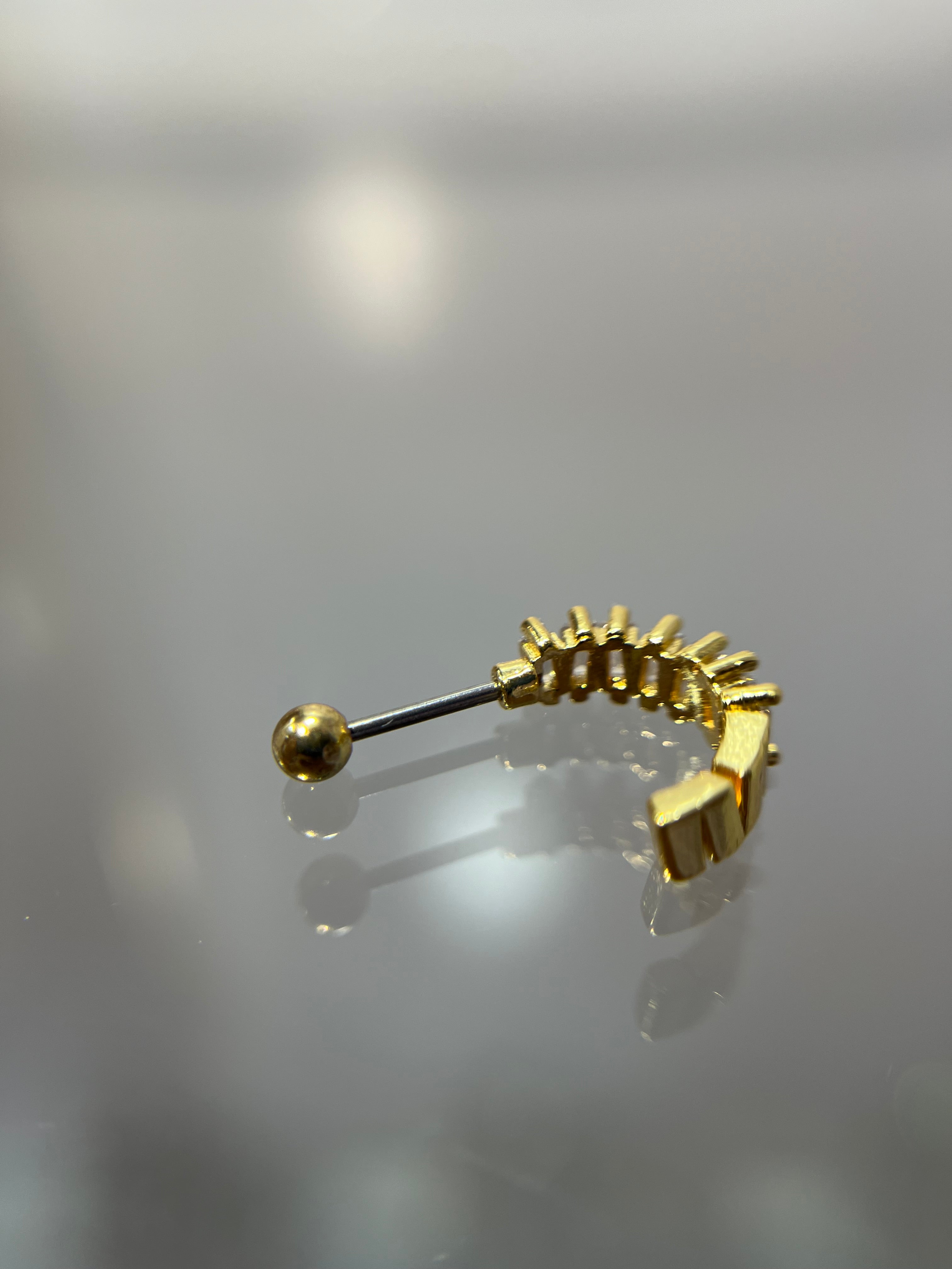 Piercings curvo rectangular (cierre esfera)