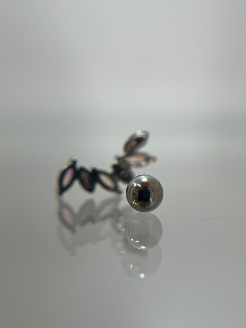 Piercing marquesa acero plateado (cierre bolilla)