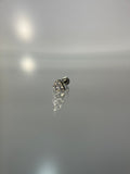 Piercings mini heart diamante (cierre plano)