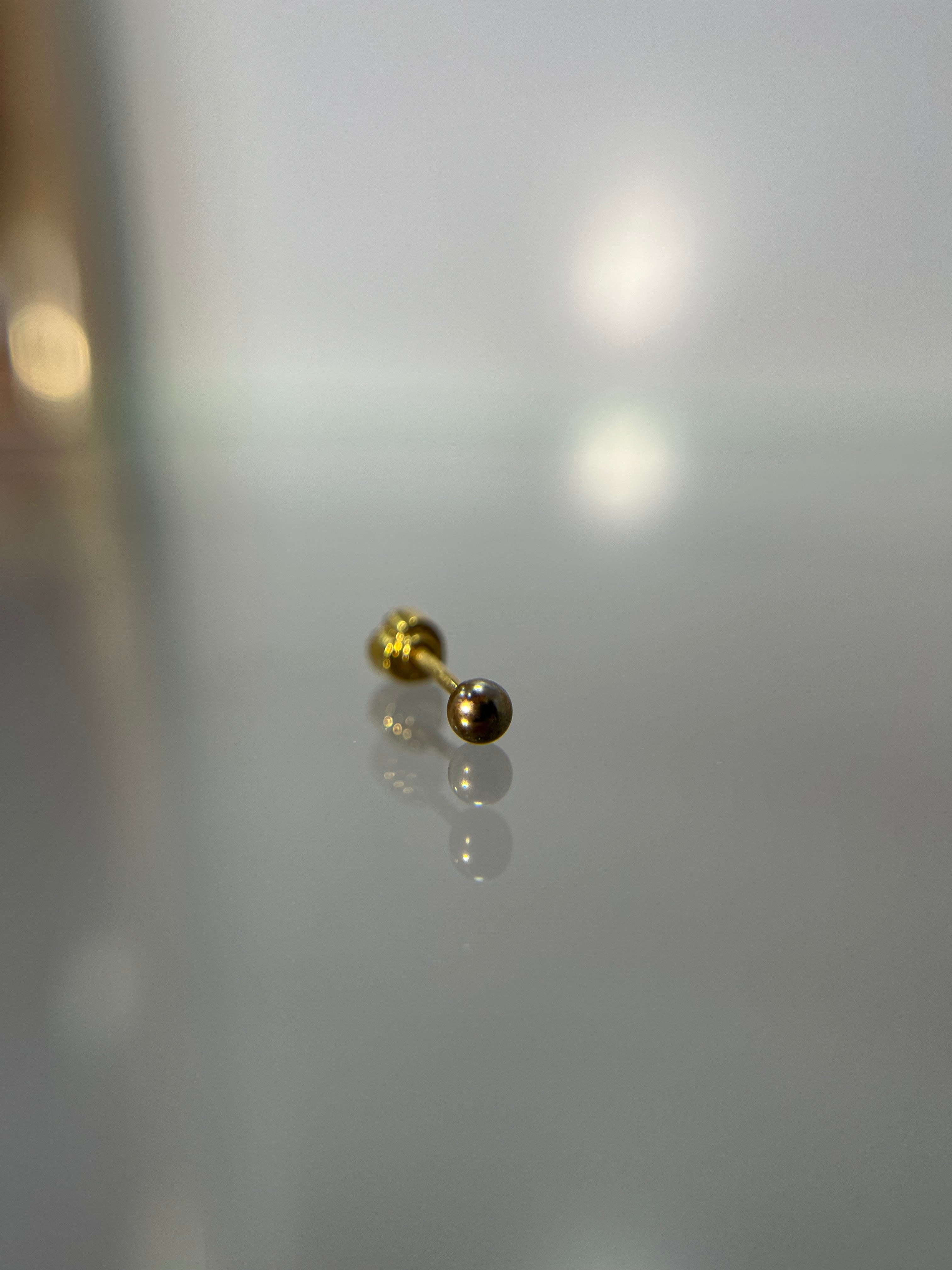 Piercings corazón celeste (cierre esfera)