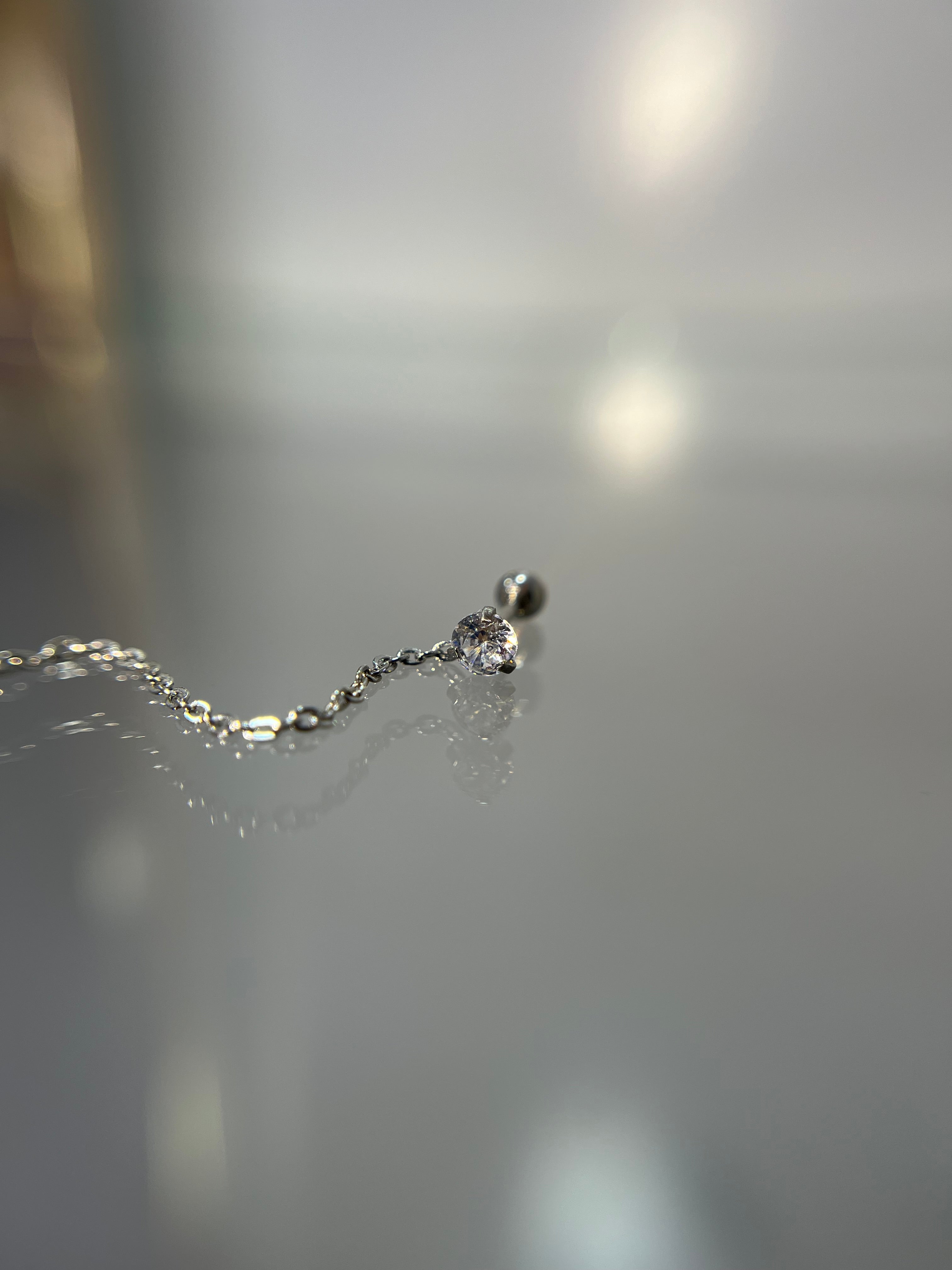 Piercings cadena colgante (cierre esfera)