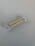 Piercings pezones esfera transparente