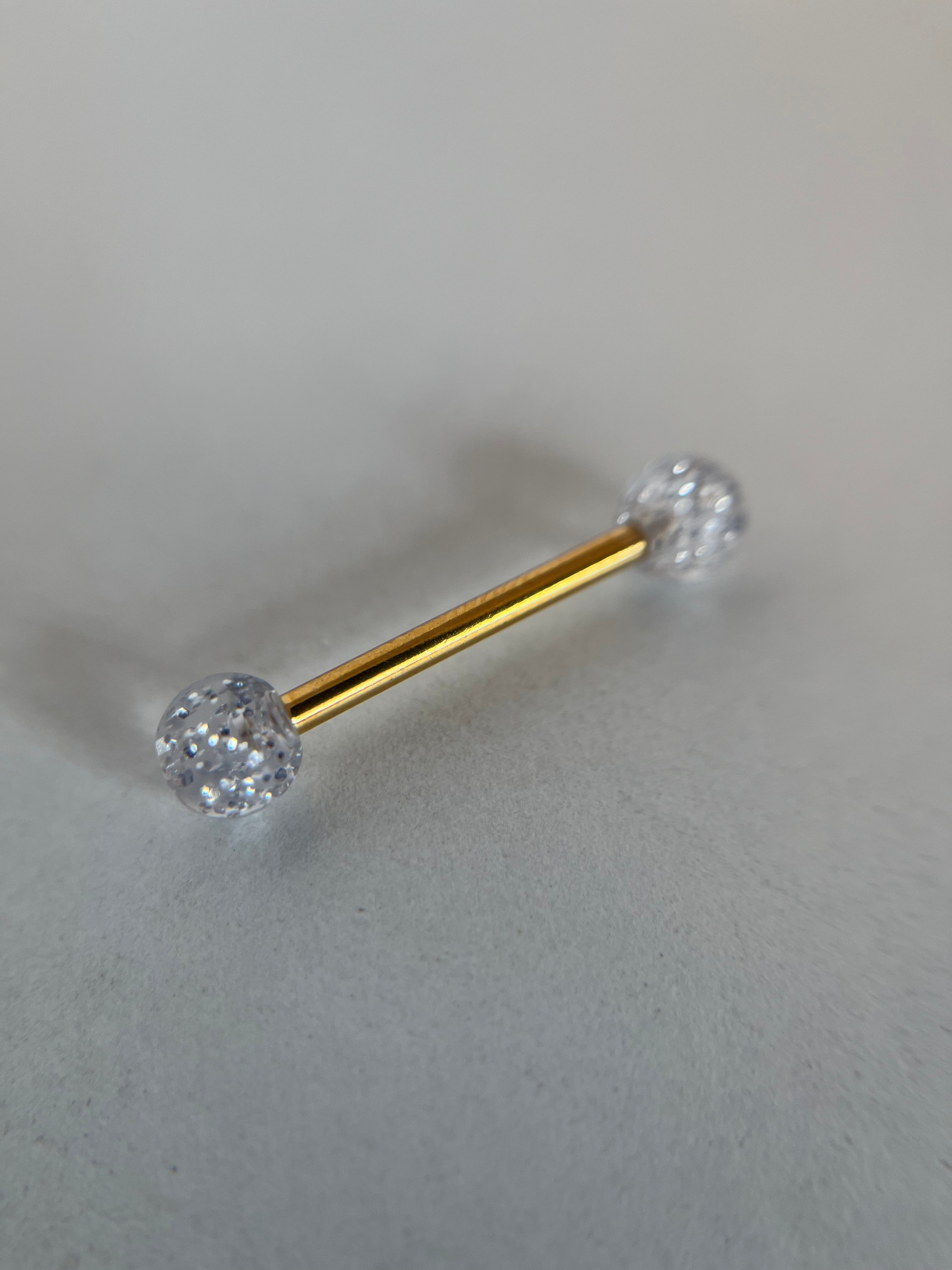 Piercings pezones esfera transparente