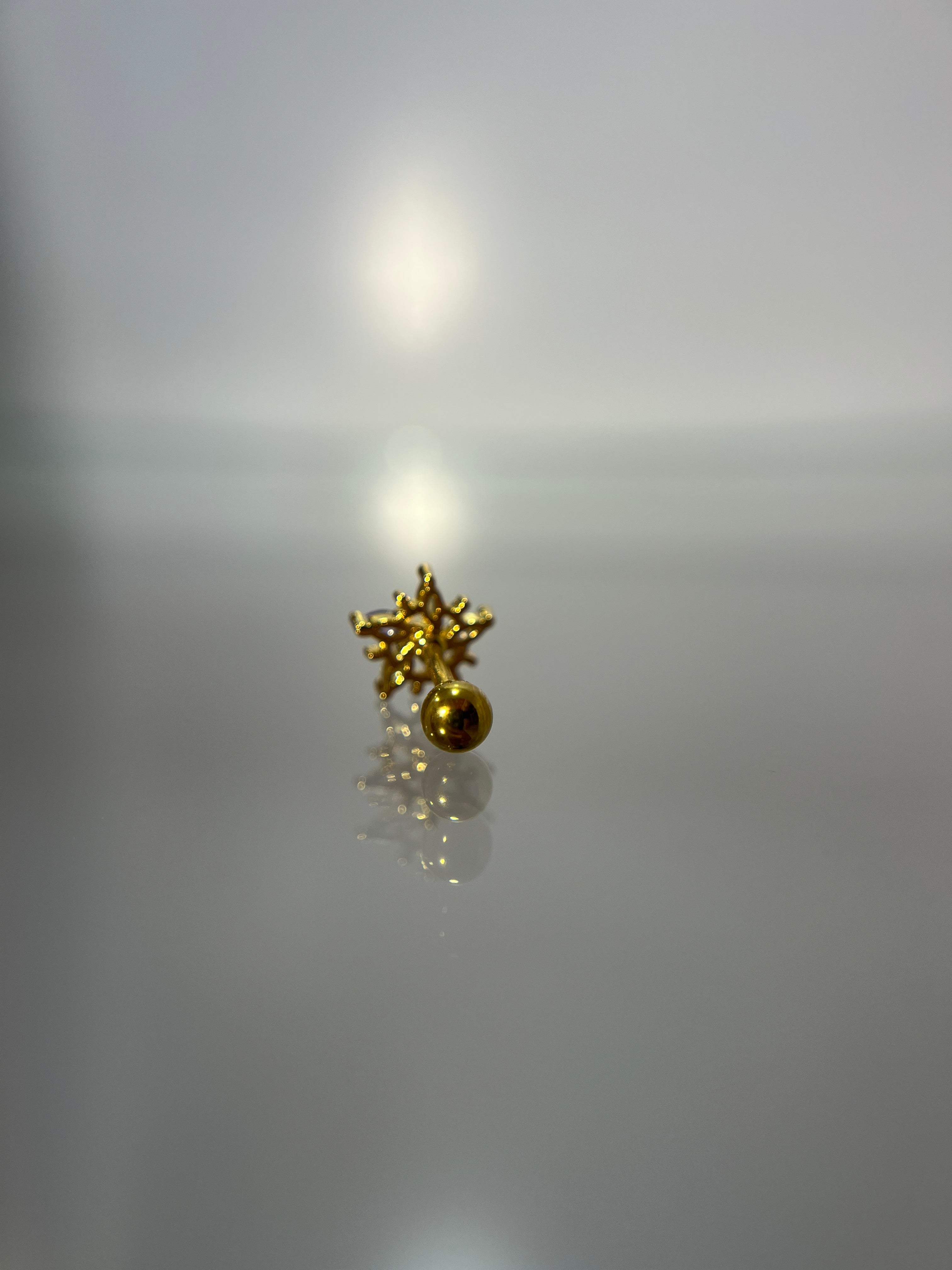 Piercings estrella (cierre esfera)