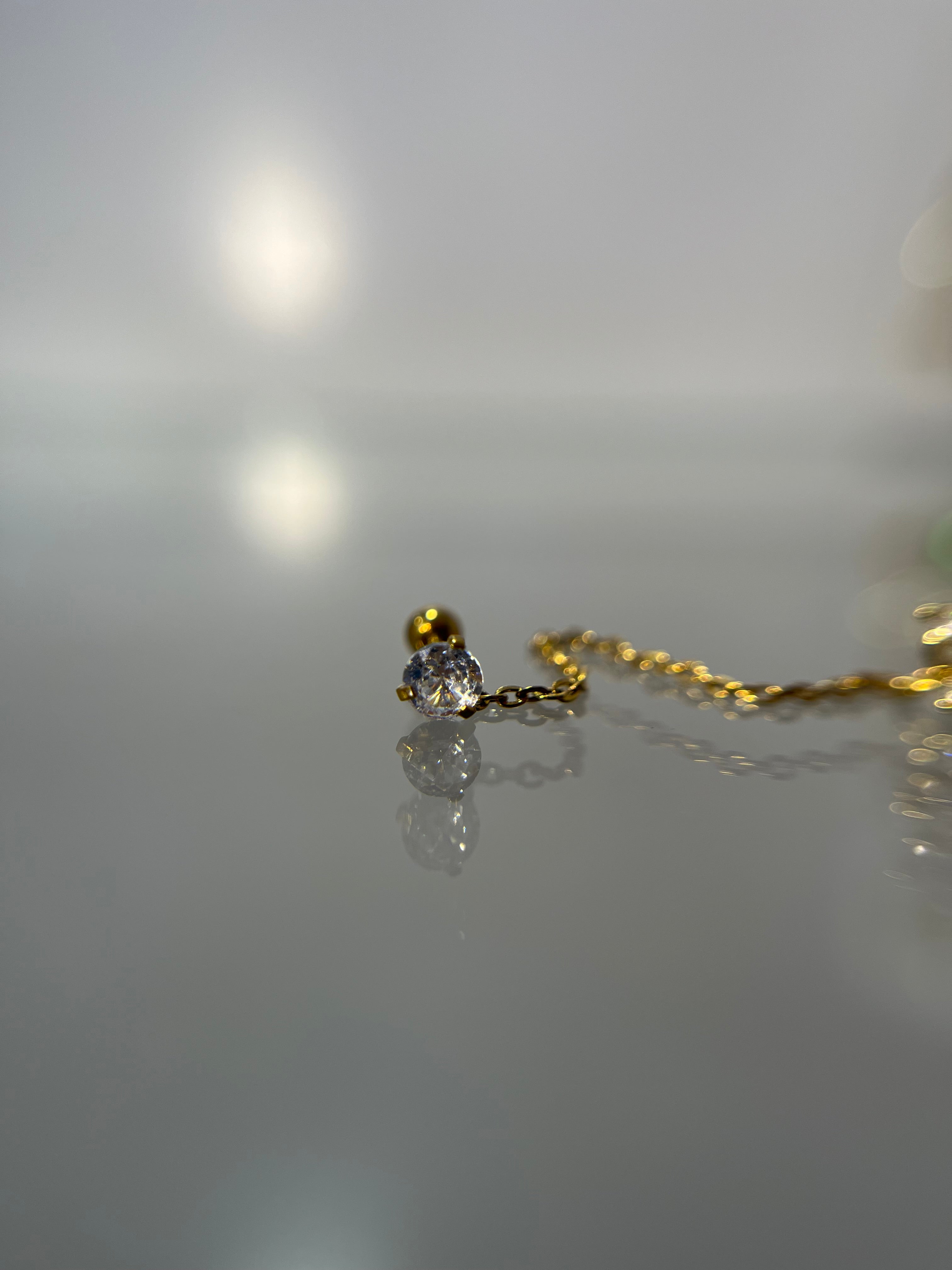Piercings colgante flor (cierre esfera)