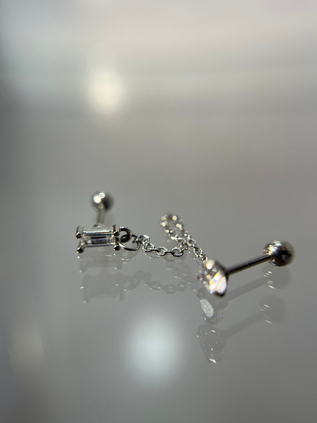 Piercings cadena colgante (cierre esfera)
