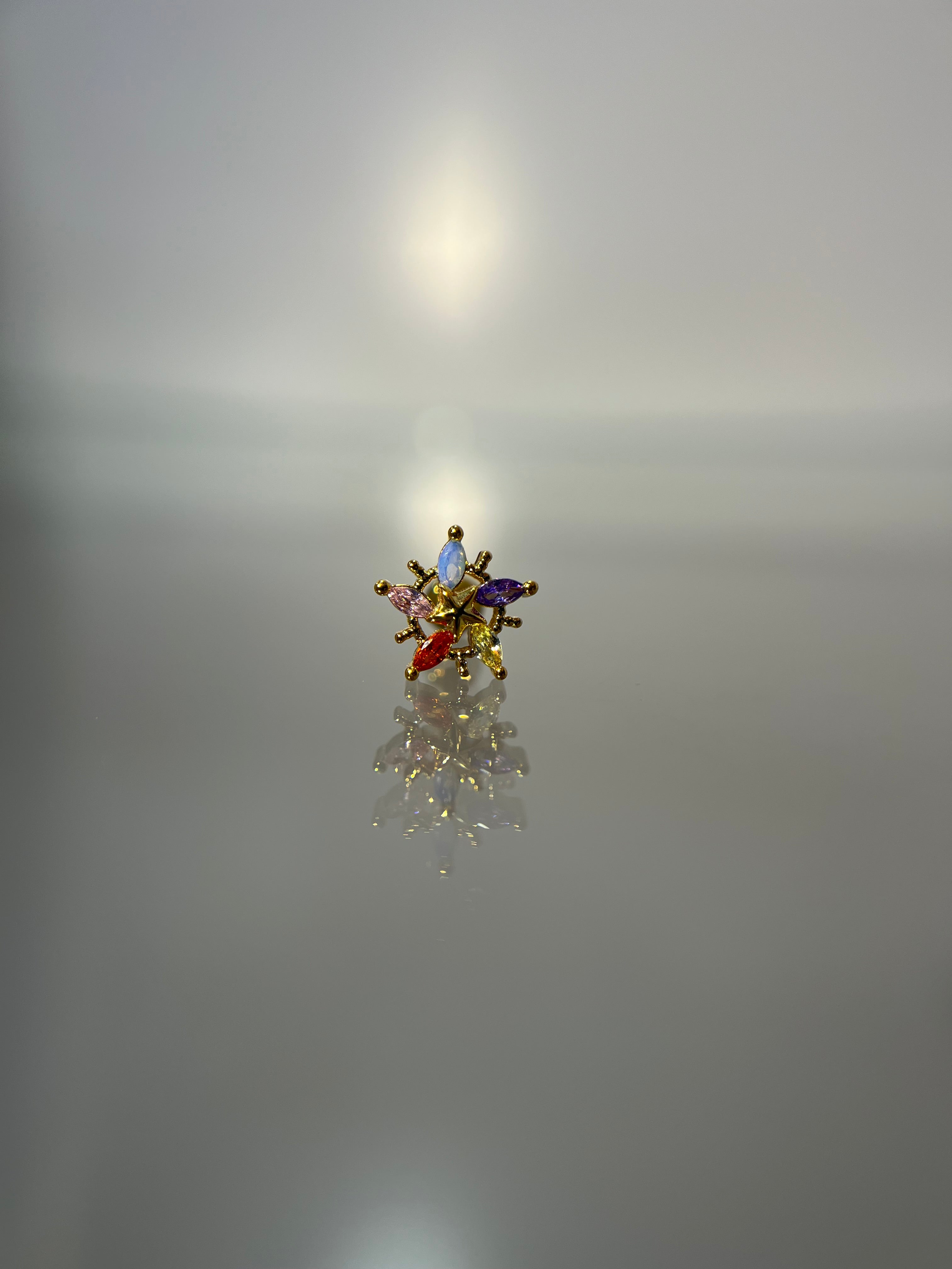 Piercings estrella (cierre esfera)