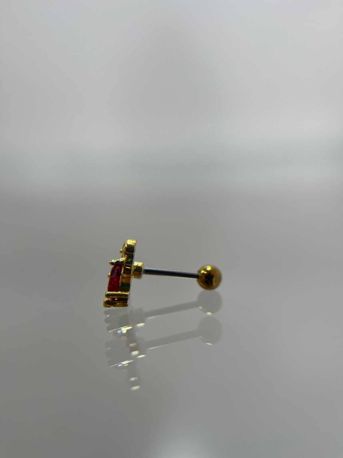 Piercing langosta titanium dorado (cierre bolilla)