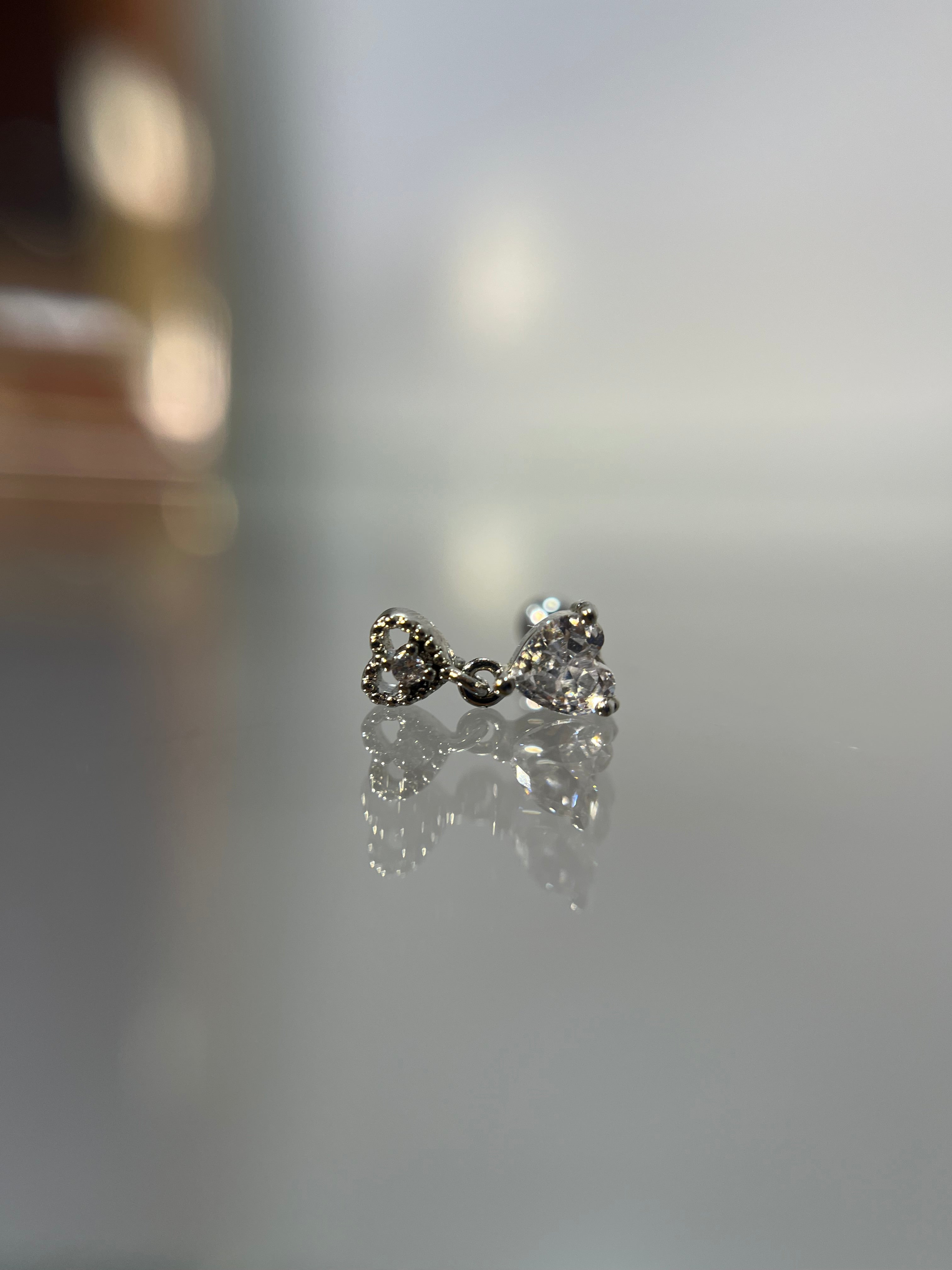 Piercings corazón doble