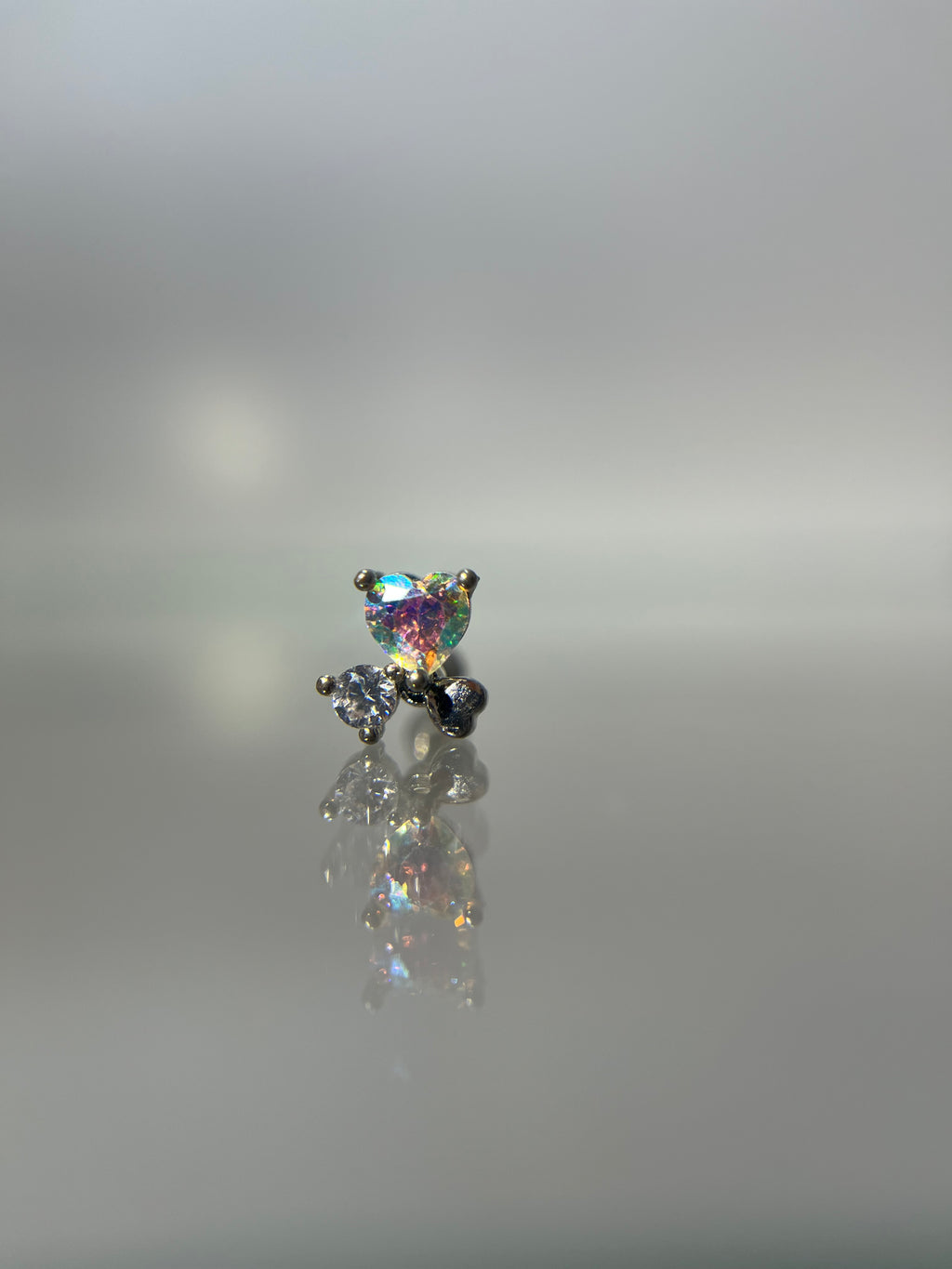 Piercings corazón (cierre esfera)