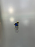 Piercings brillo celeste (cierre esfera)