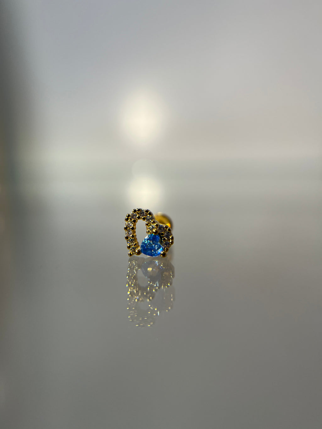 Piercings corazón (cierre plano)