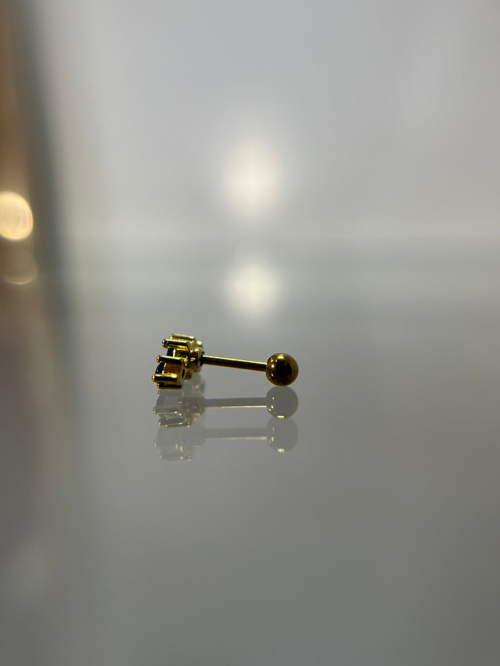 Piercings brillos azul (cierre esfera)