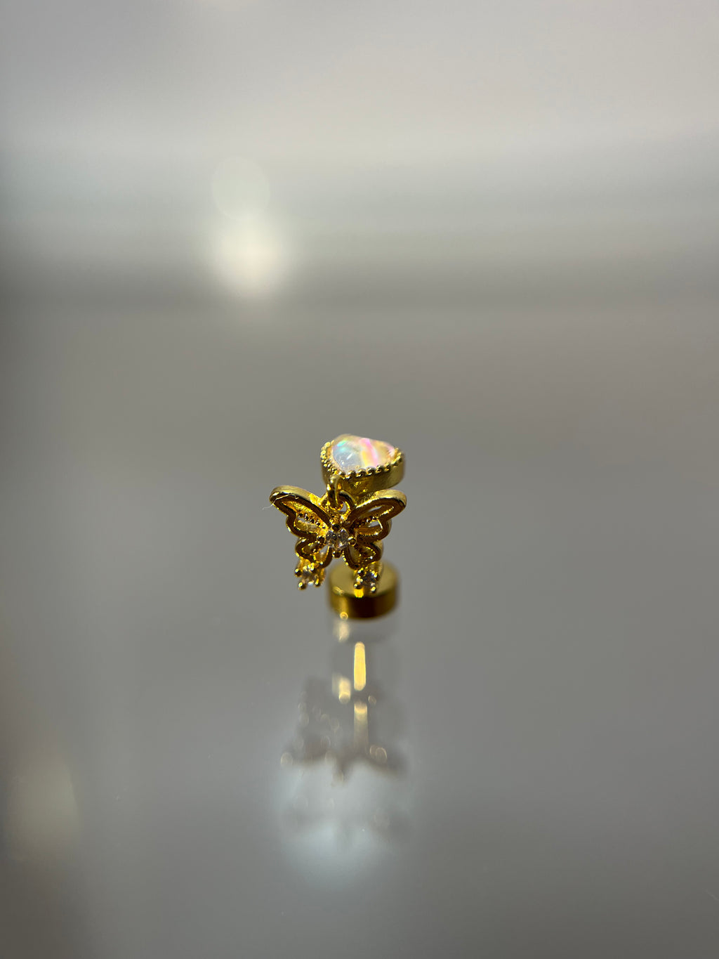 Piercings mariposa(cierre esfera)