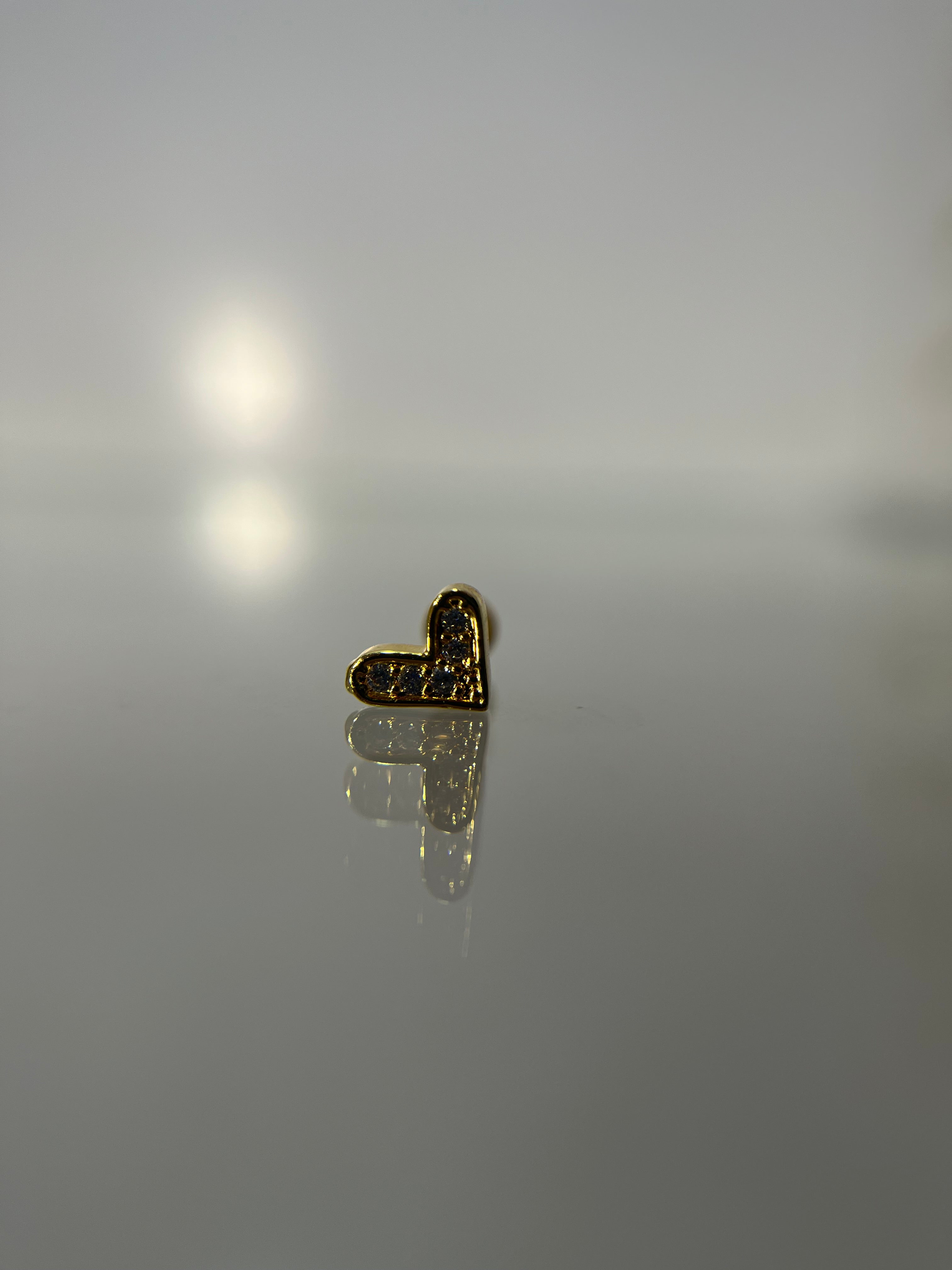 Piercings corazón (cierre esfera)
