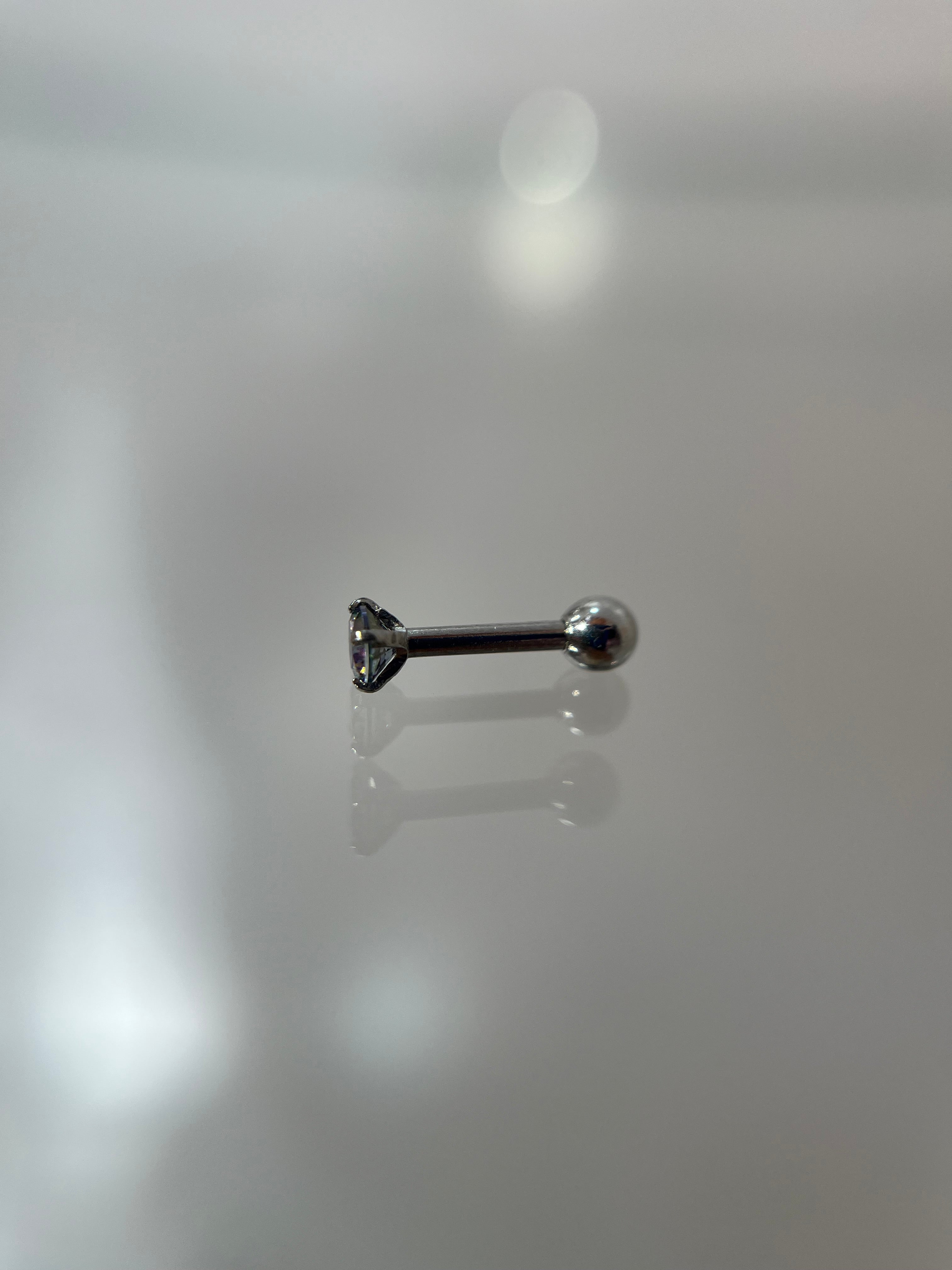 Piercings con cristal tornasol (cierre esfera)