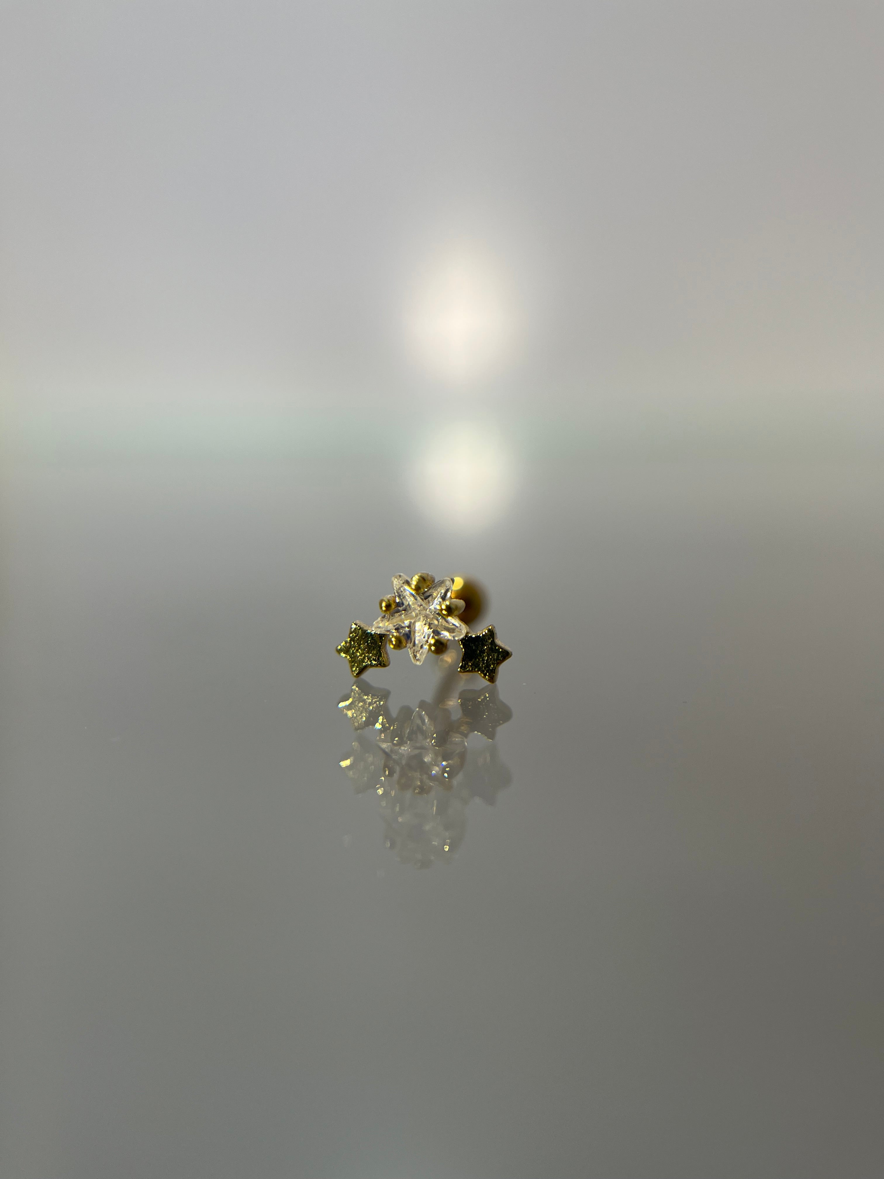 Piercings estrellas (cierre esfera)
