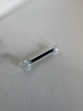 Piercings pezones esfera transparente