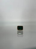 Piercing rectangular titanium dorado (cierre bolilla)
