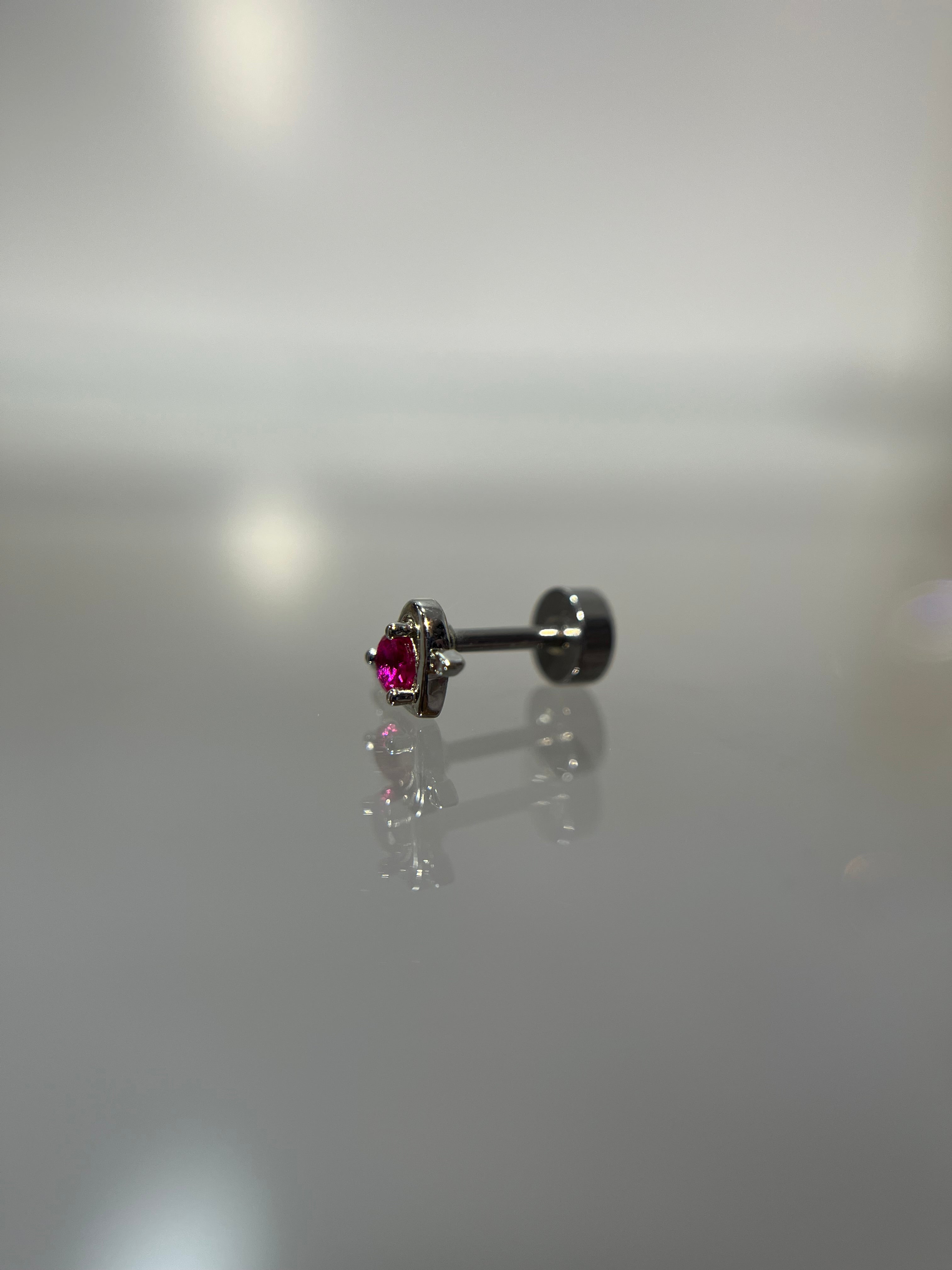 Piercings corazón (cierre plano)