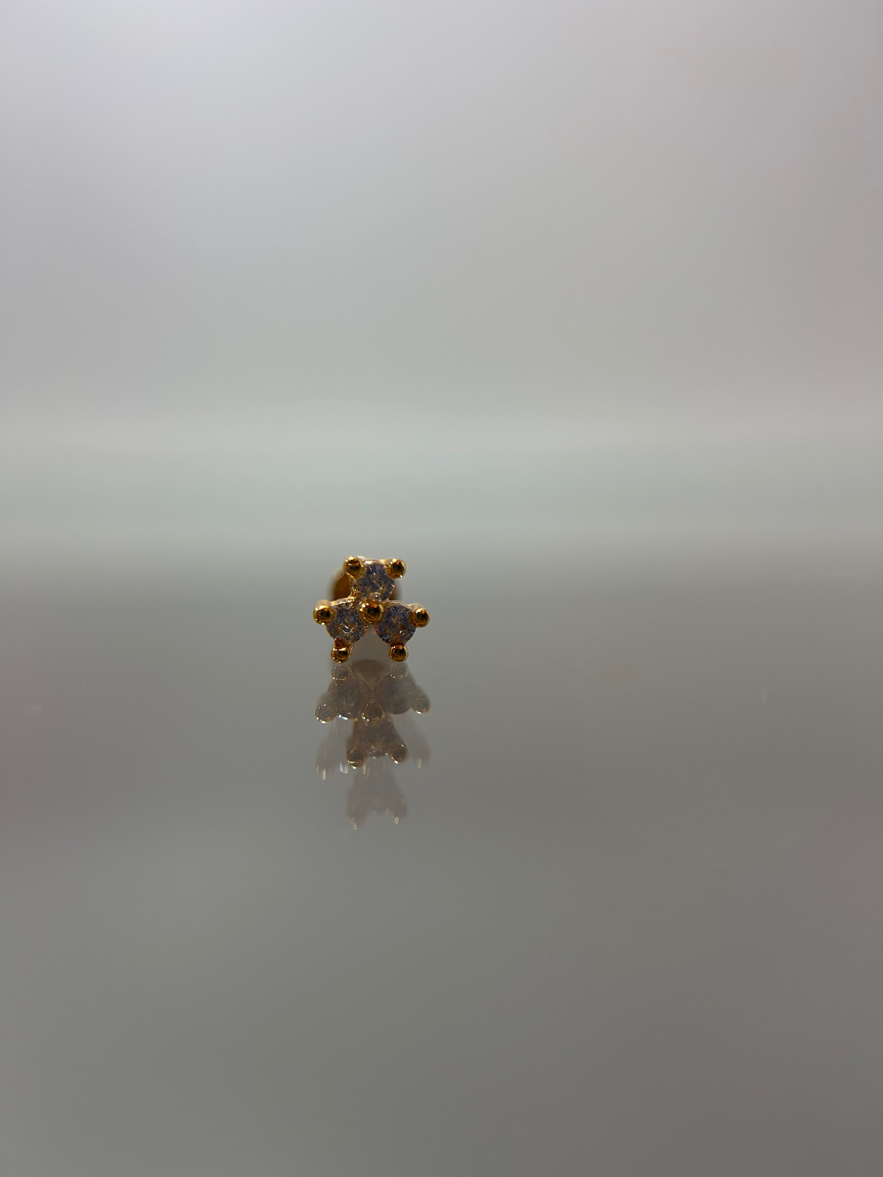 Piercings diamantes (cierre plano)