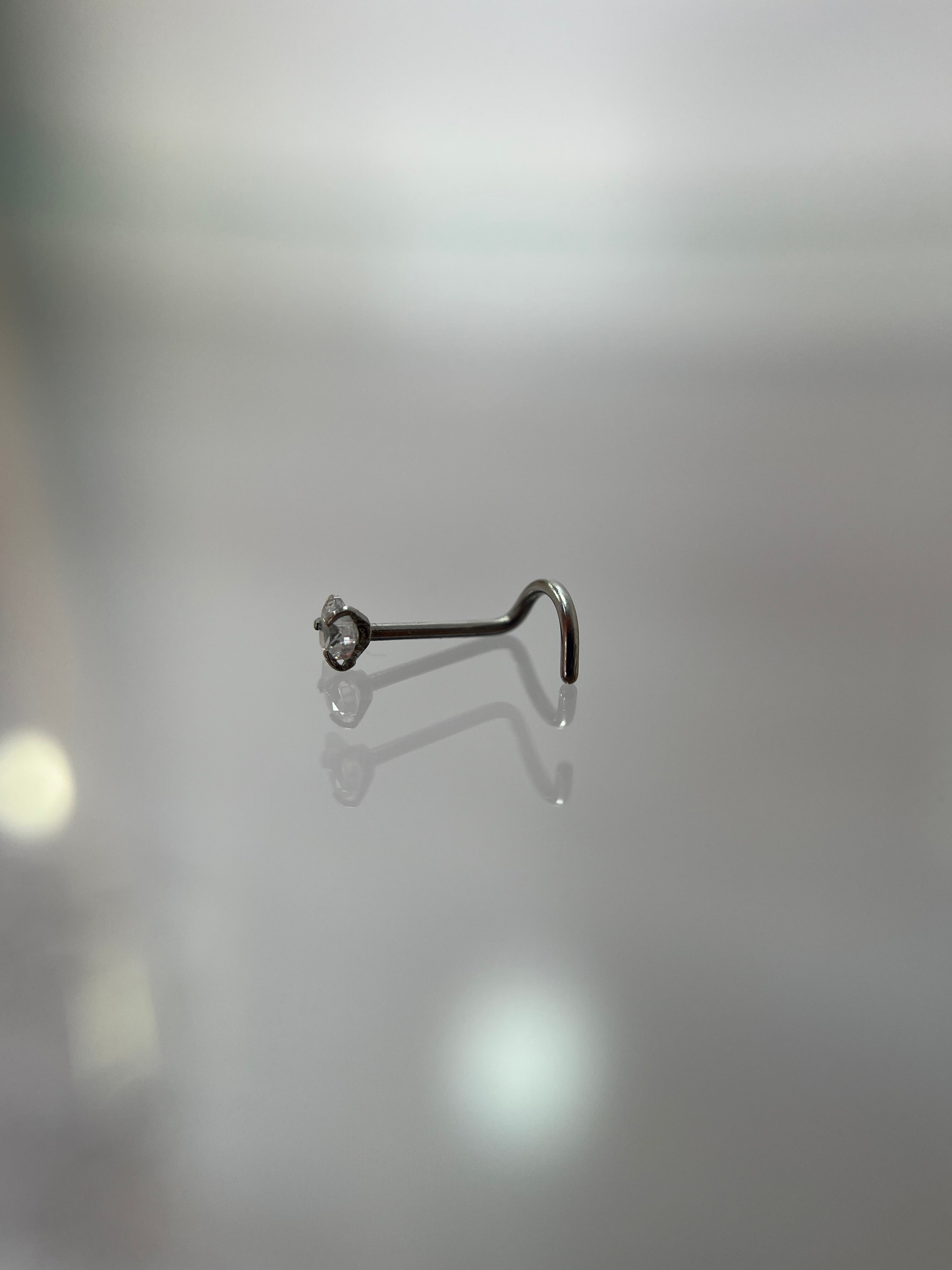 Piercings Nostril diamante corazón